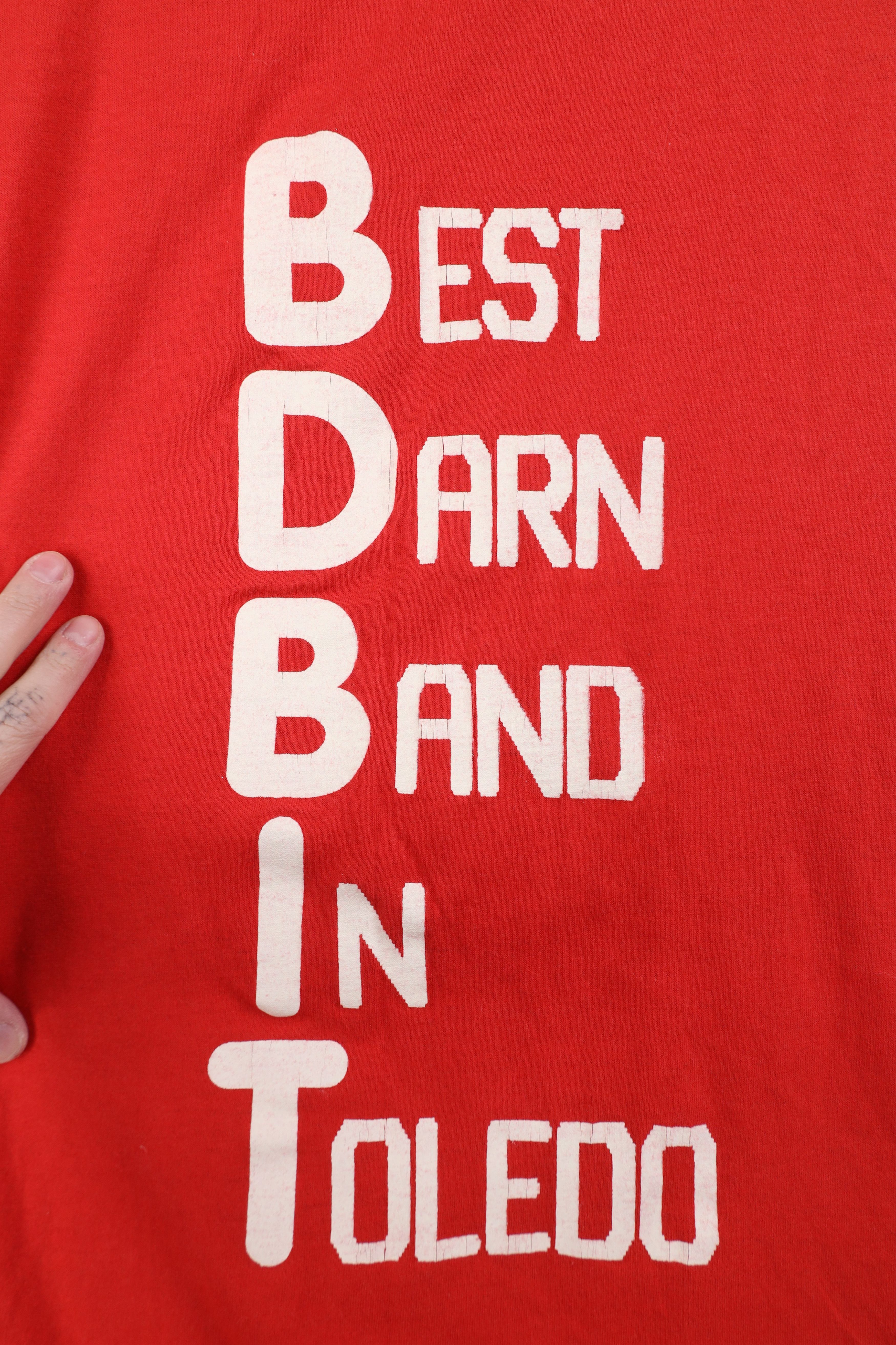 Vintage Vintage 80s 90s School Ram Band Toledo Ohio T-Shirt Red USA Size US XXL / EU 58 / 5 - 10 Thumbnail