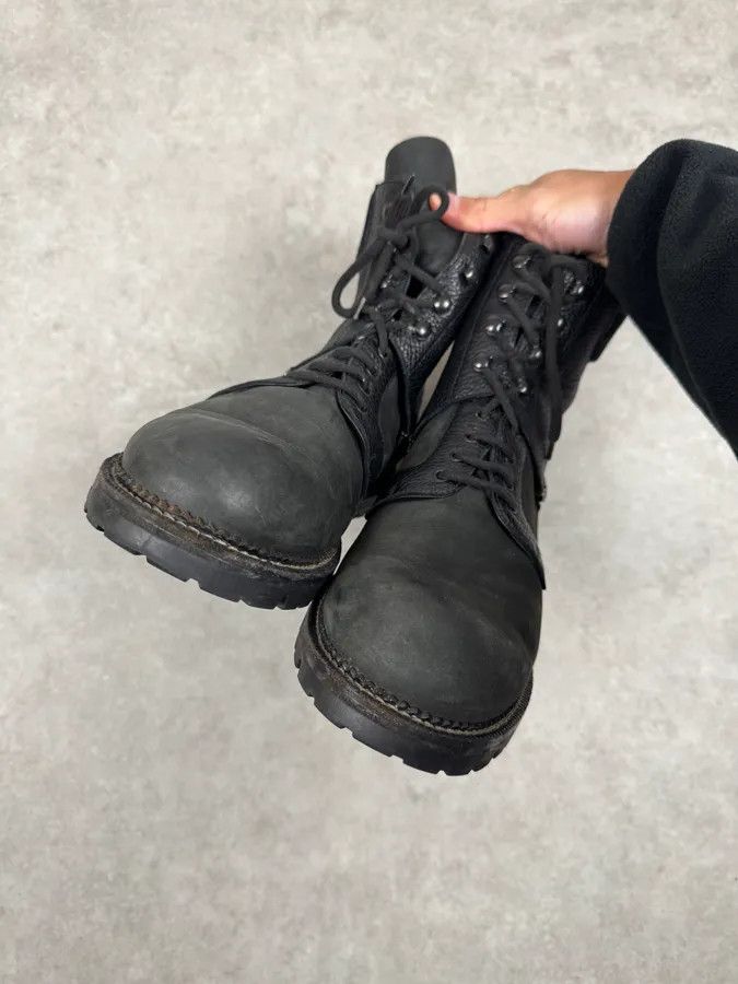 Louis Vuitton Louis Vuitton Monogrammed Detachable High Black Leather Combat Boots Size US 11.5 / EU 44-45 - 7 Thumbnail