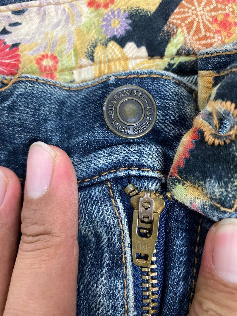 Japanese Brand japanese brand floral design trim distressed denim Size US 30 / EU 46 - 12 Thumbnail