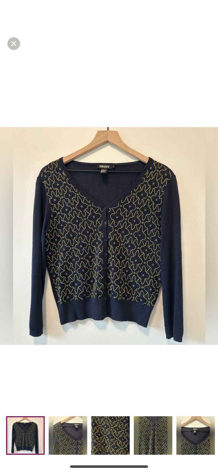 Donna Karan Donna Karan Vintage Beaded Cardigan Size S / US 4 / IT 40 - 1 Thumbnail