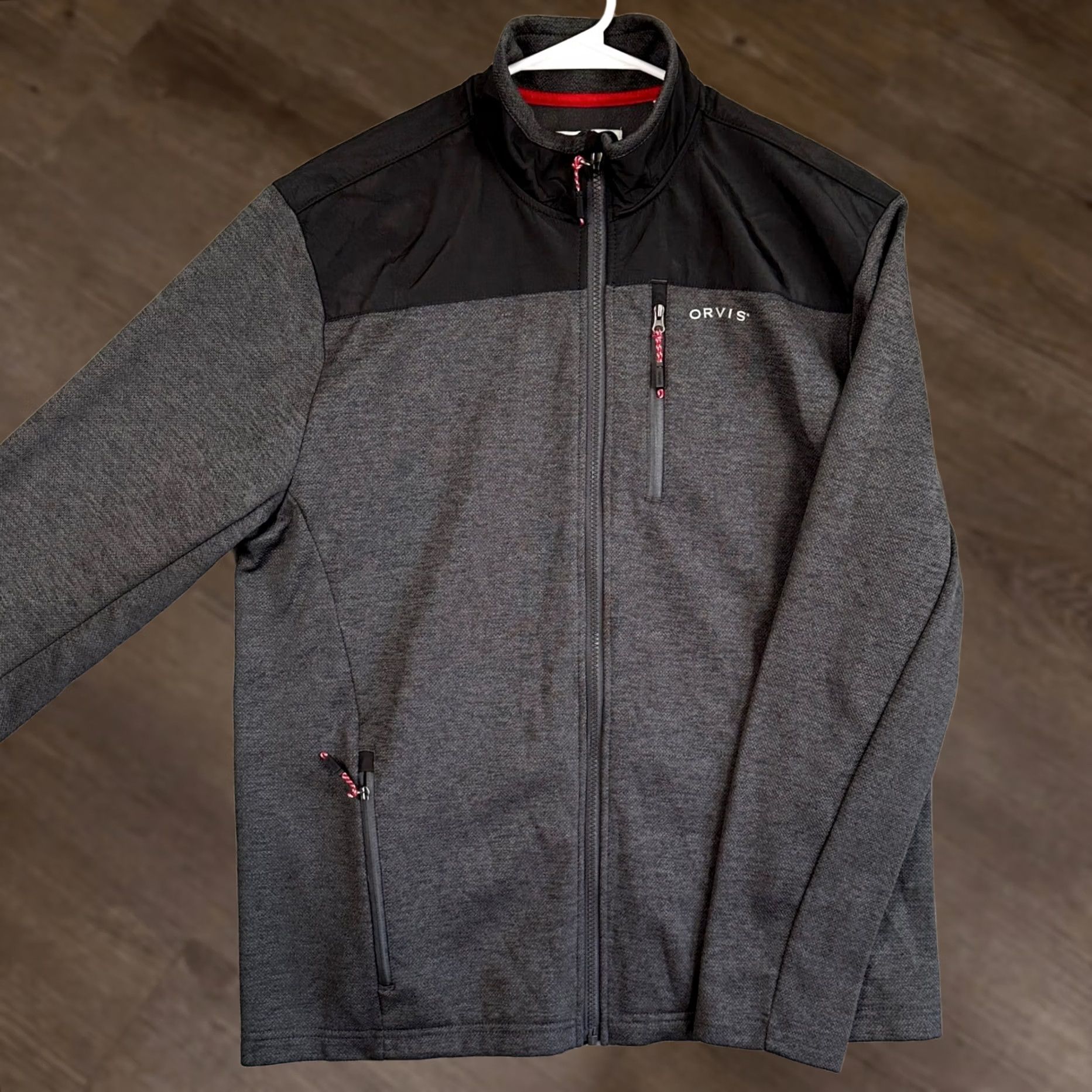 Orvis Orvis Jacket Full Zip Mens Medium Gray Black Gray Colorblock Pockets Long Sleeve Size US M / EU 48-50 / 2 - 1 Thumbnail