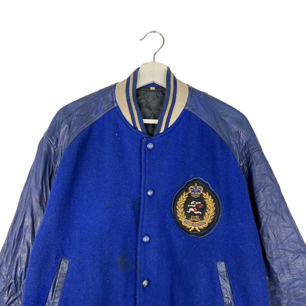Japanese Brand 🔥 1980s SAGAWA SUPER EXPRESS VARSITY STADIUM JACKET Size US L / EU 52-54 / 3 - 5 Thumbnail