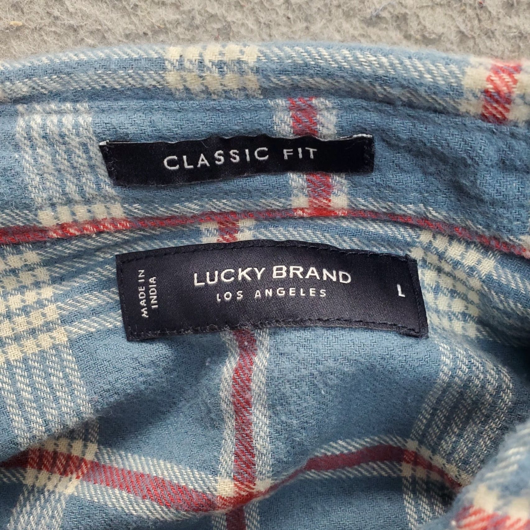 Lucky Brand Lucky Brand Flannel Shirt Mens Large Multi Plaid Classic Fit Collared Button Up Size US L / EU 52-54 / 3 - 6 Thumbnail