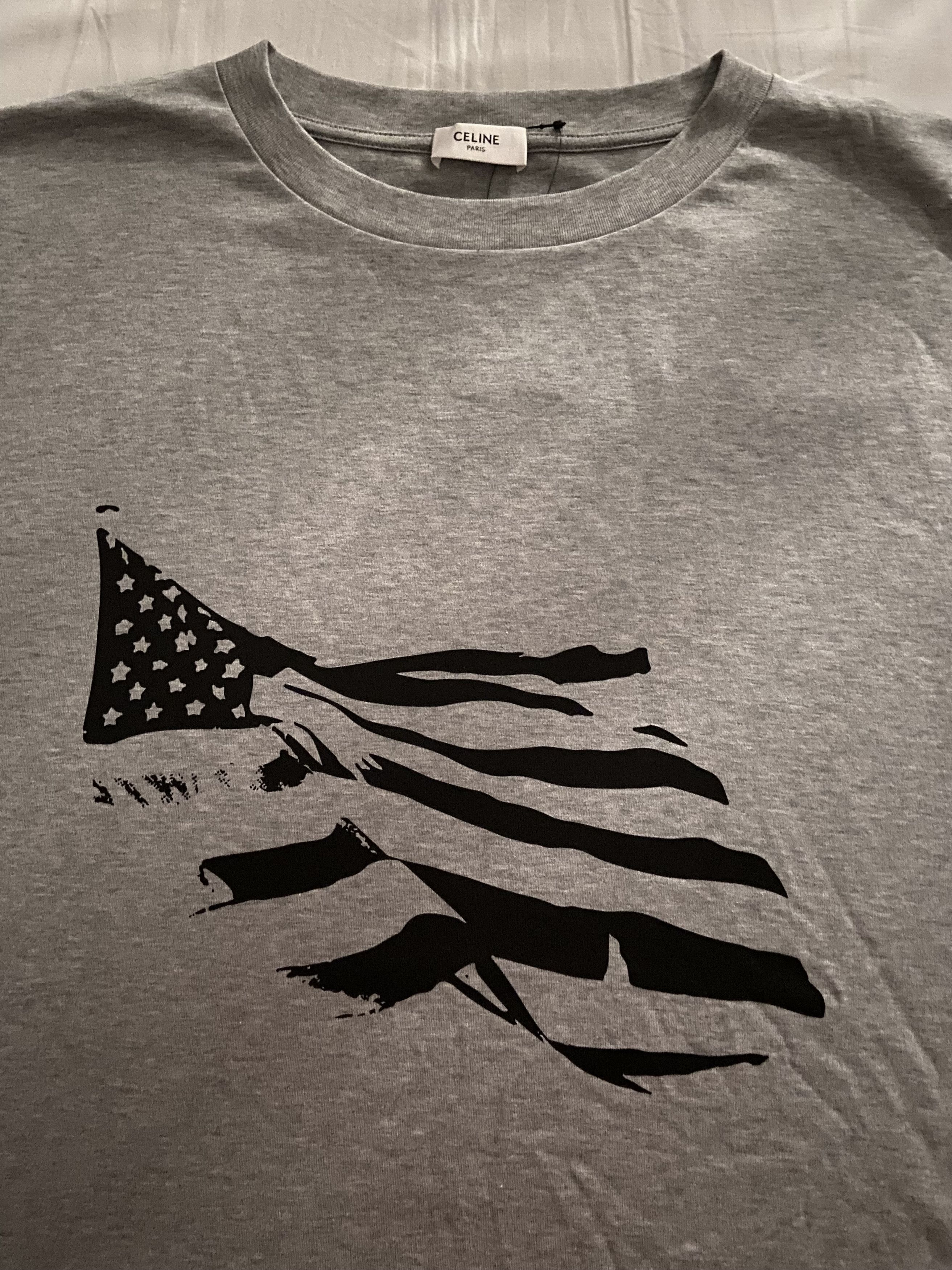 Celine New Celine US Flag Oversized T-Shirt Size US L / EU 52-54 / 3 - 4 Thumbnail