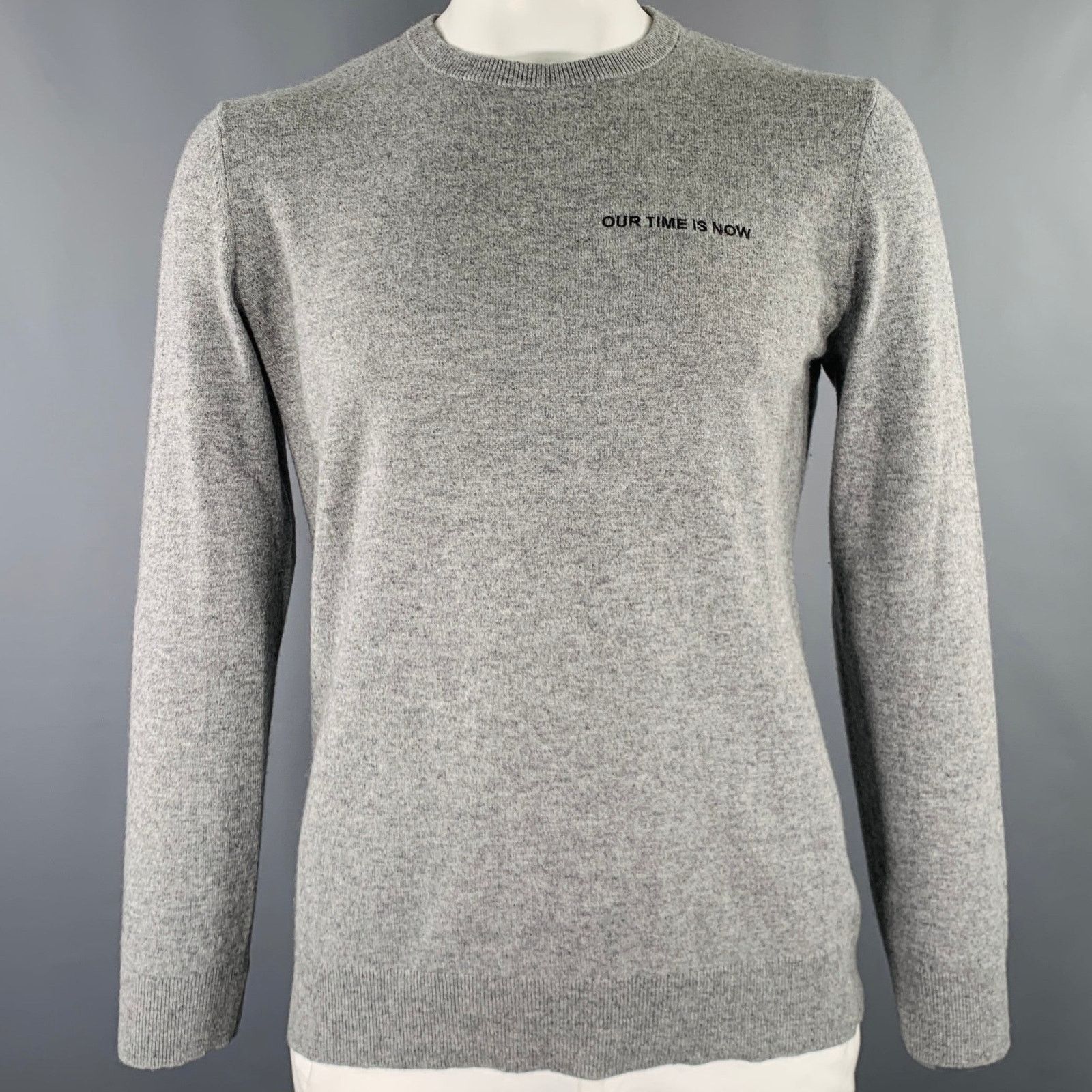 Theory THEORY L -Our Time- Grey Heather Cashmere Crew Neck Pullover Size US L / EU 52-54 / 3 - 1 Thumbnail