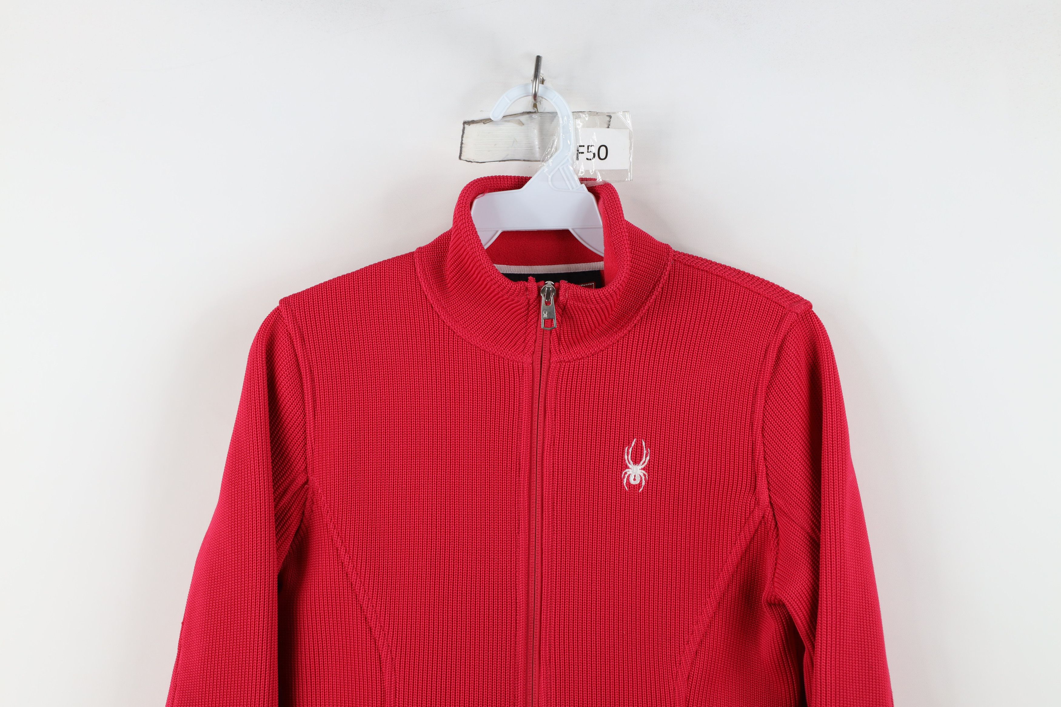 Spyder Spyder Ribbed Knit Full Zip Sweater Jacket Swacket Pink Size S / US 4 / IT 40 - 2 Thumbnail