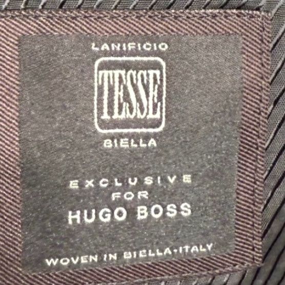 Hugo Boss HUGO BOSS Blazer Gray Wool Blazer Mens 42L Lined Notched Lapel Two-Button Closure Flap Pockets Single-Breasted Formal Workwear 42L Mens Blazer Size 42R - 6 Thumbnail