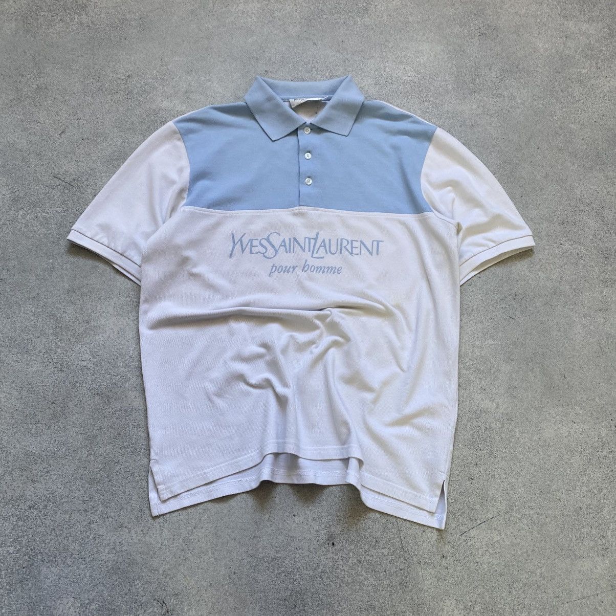 Yves Saint Laurent Vintage Ysl Polo Shirt Big logo Size US M / EU 48-50 / 2 - 1 Thumbnail