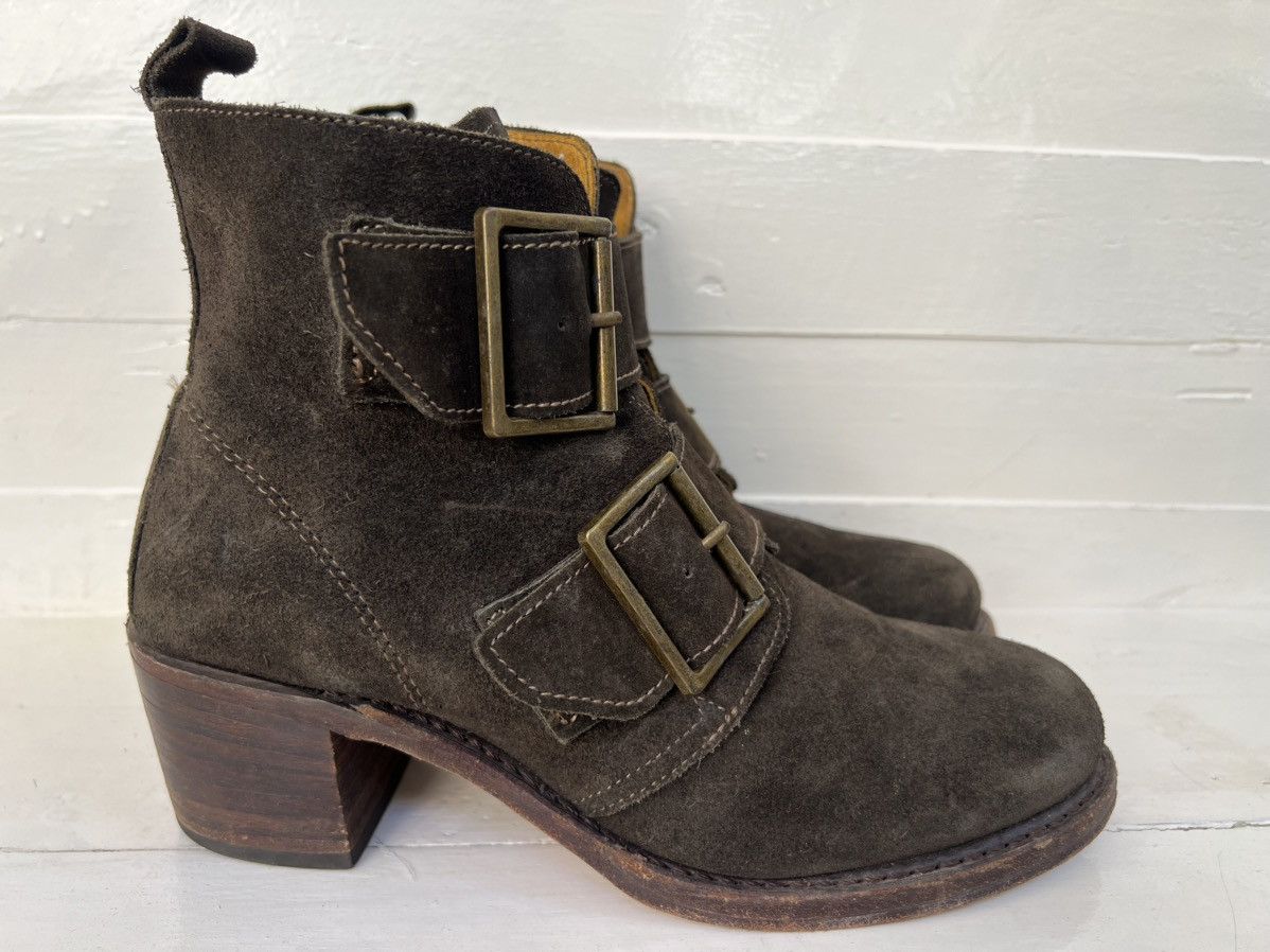 Frye Frye Sabrina Double Buckle Fatigue Leather Suede Boots Size US 10 / IT 40 - 6 Thumbnail