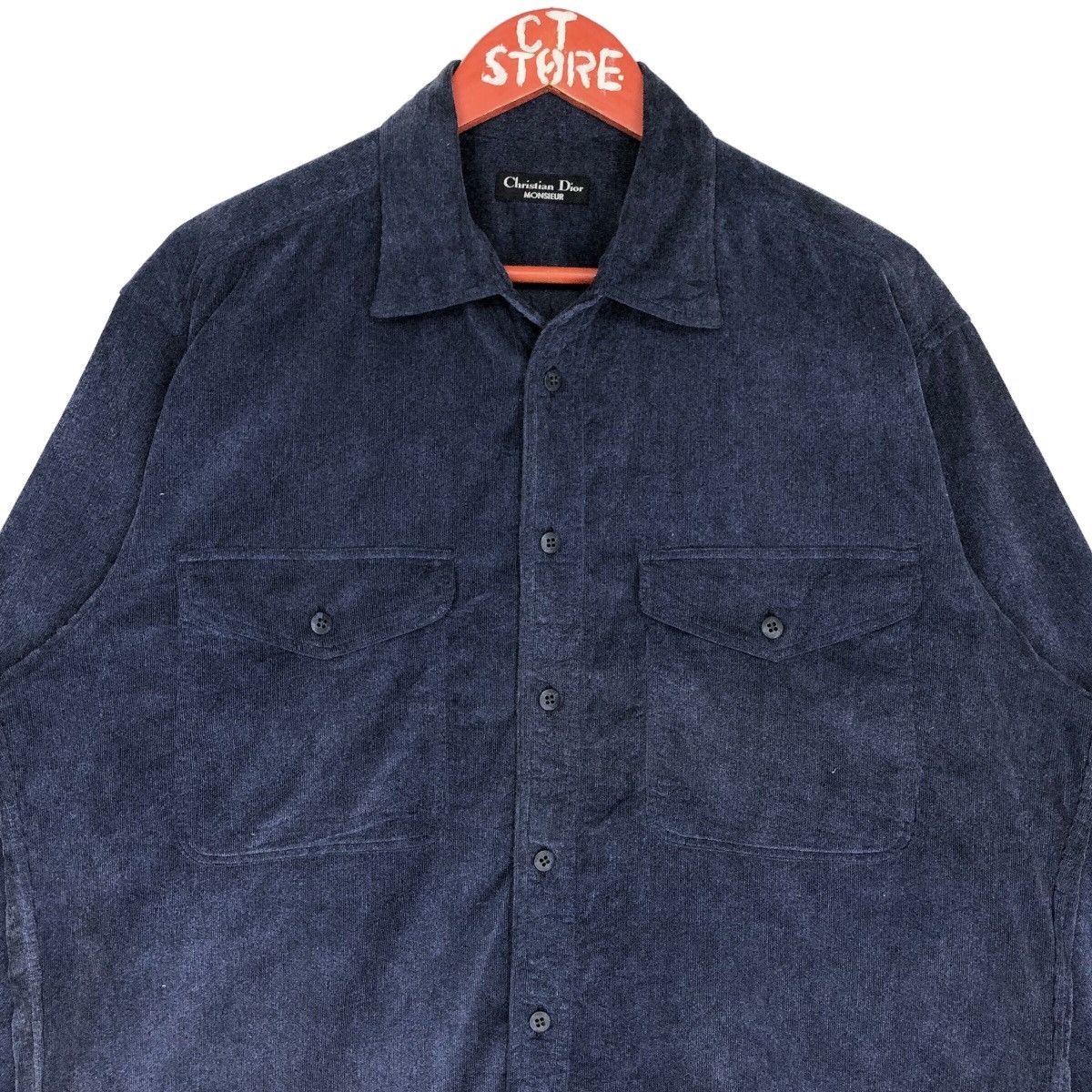 Christian Dior Monsieur Christian Dior Corduroy Shirt Long Sleeve Size US L / EU 52-54 / 3 - 3 Thumbnail