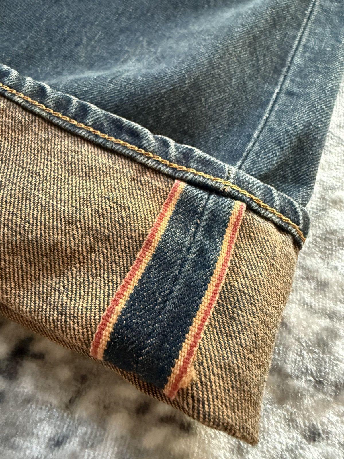 Edwin EDWIN 505 Type 1 OG Mud Wash Selvedge Loose Jeans Size US 30 / EU 46 - 4 Thumbnail
