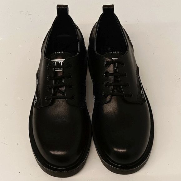Valentino Valentino Garavani Men's VLTN Leather Derby Shoes - EU42/US9 Size US 9 / EU 42 - 3 Thumbnail