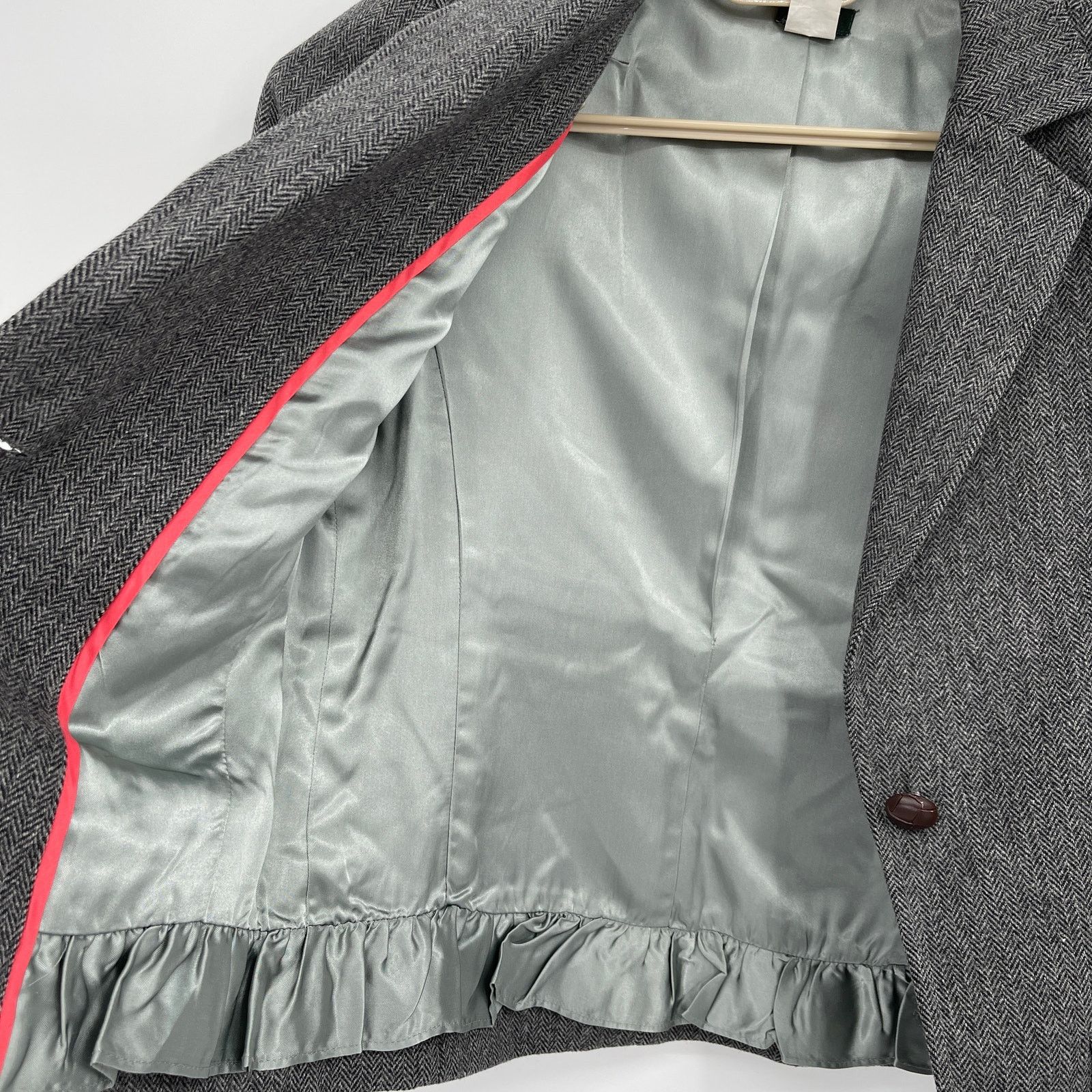 J.Crew J Crew Womens Herringbone Tweed Gray Black Blazer Jacket 2 Size S / US 4 / IT 40 - 9 Thumbnail