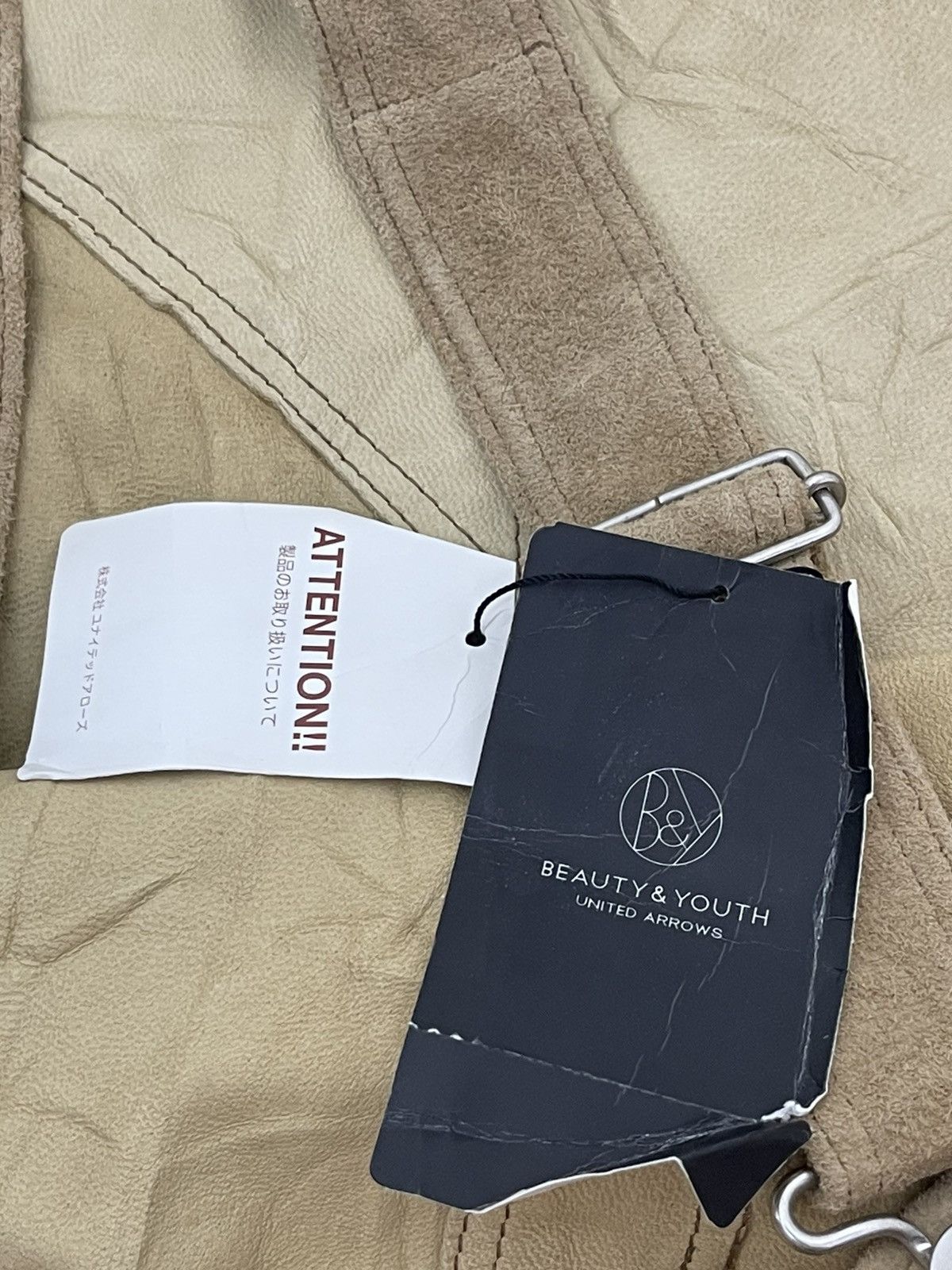 United Arrows NWT Full Goatskin Suede B&Y United Arrows Overalls Slim 2🟦4 Size US 33 - 16 Thumbnail