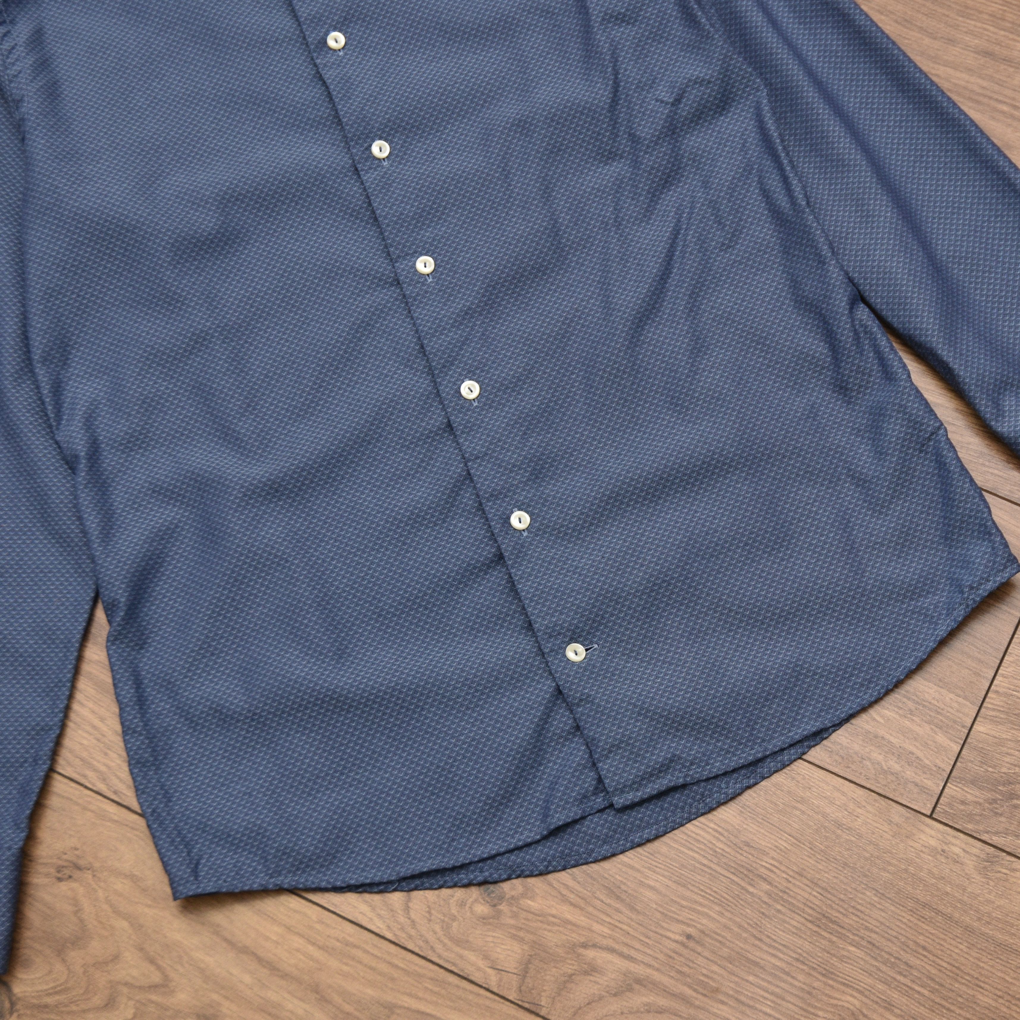 Eton ETON Slim Fit Shirt Blue Micro Geometric Pinpoint Size 39 / Size US M / EU 48-50 / 2 - 7 Thumbnail