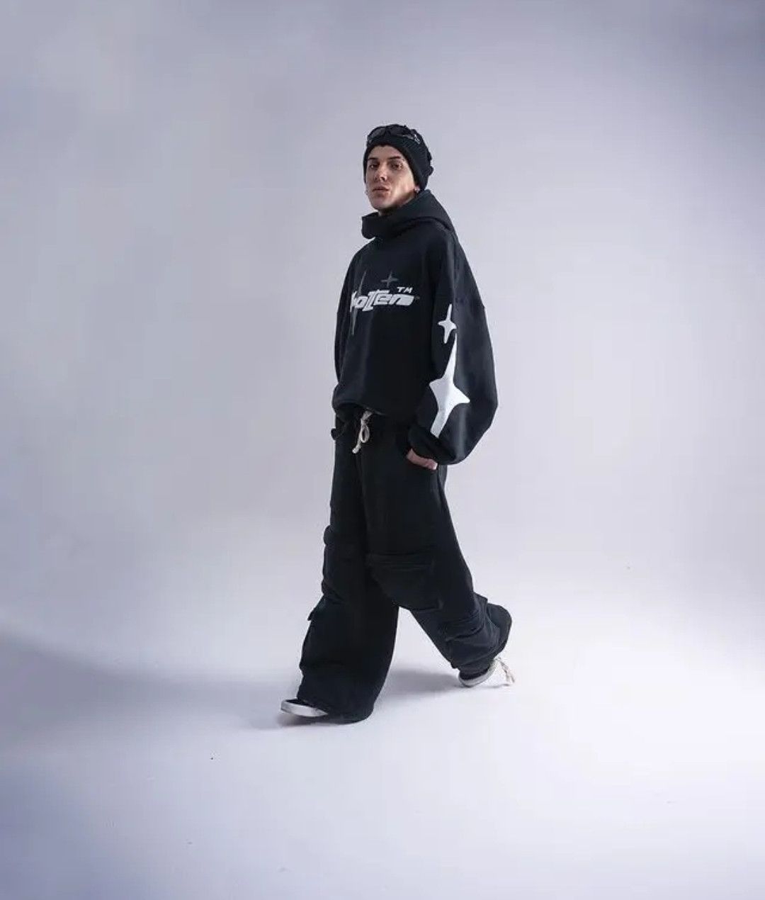 Designer × Vintage Puff Rubber Print Work Style American Street Hoodie Size US M / EU 48-50 / 2 - 3 Thumbnail