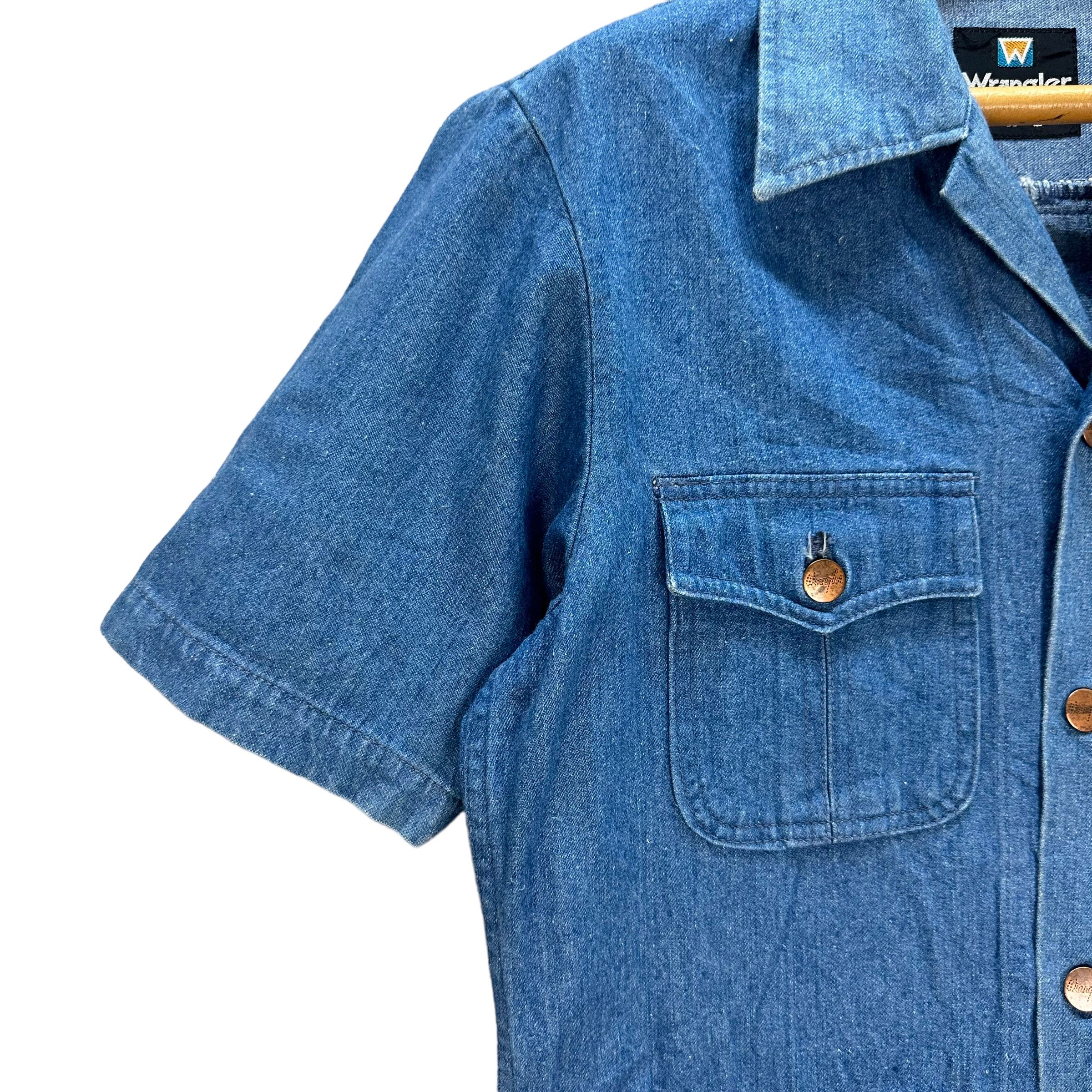 Wrangler VINTAGE 90's WRANGLER SOFT DENIM CHORE JACKET #8051-198 Size L / US 10 / IT 46 - 5 Thumbnail