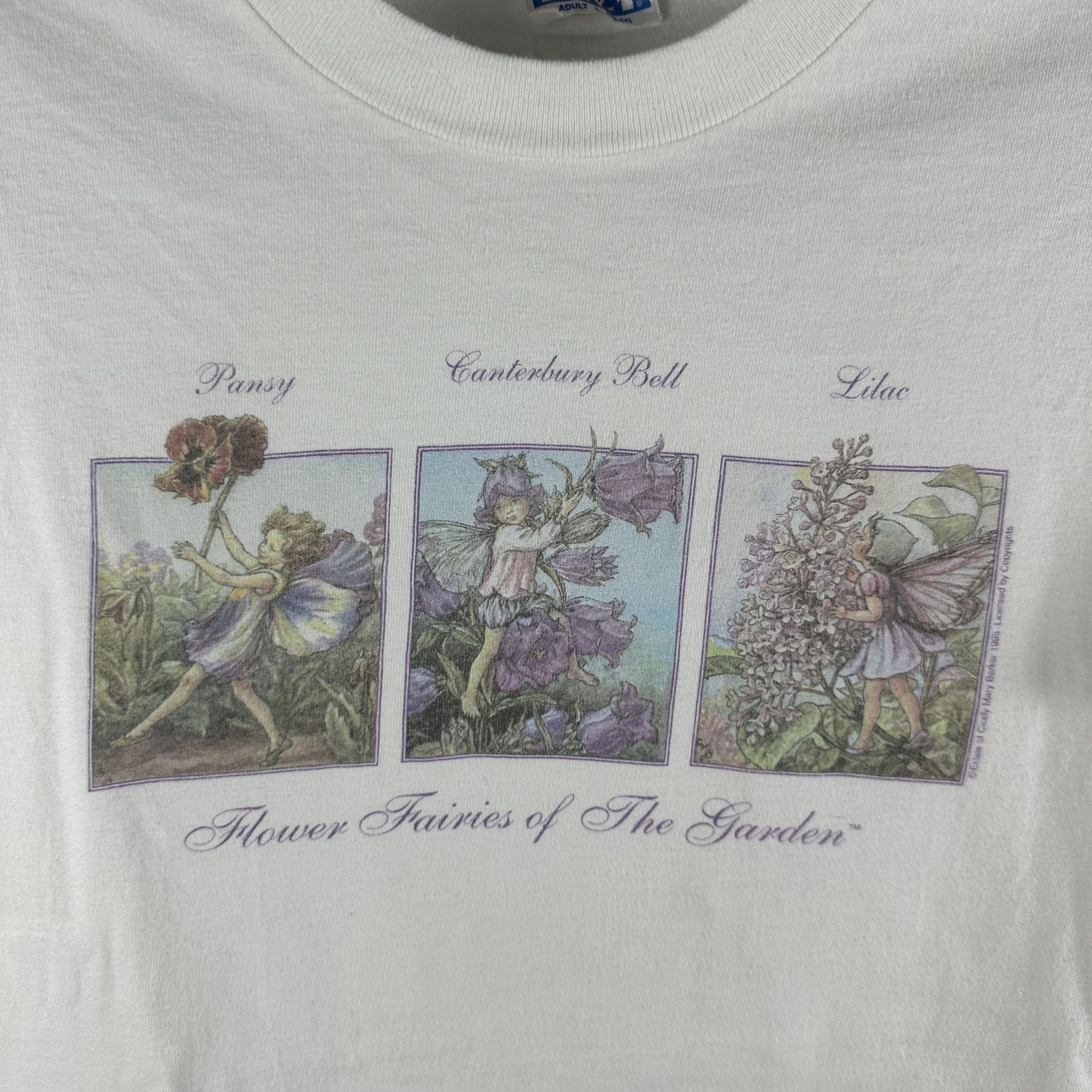 Vintage ​90s Flower Fairies of the Garden Cicely Mary Barker Art Tee Size US L / EU 52-54 / 3 - 2 Thumbnail