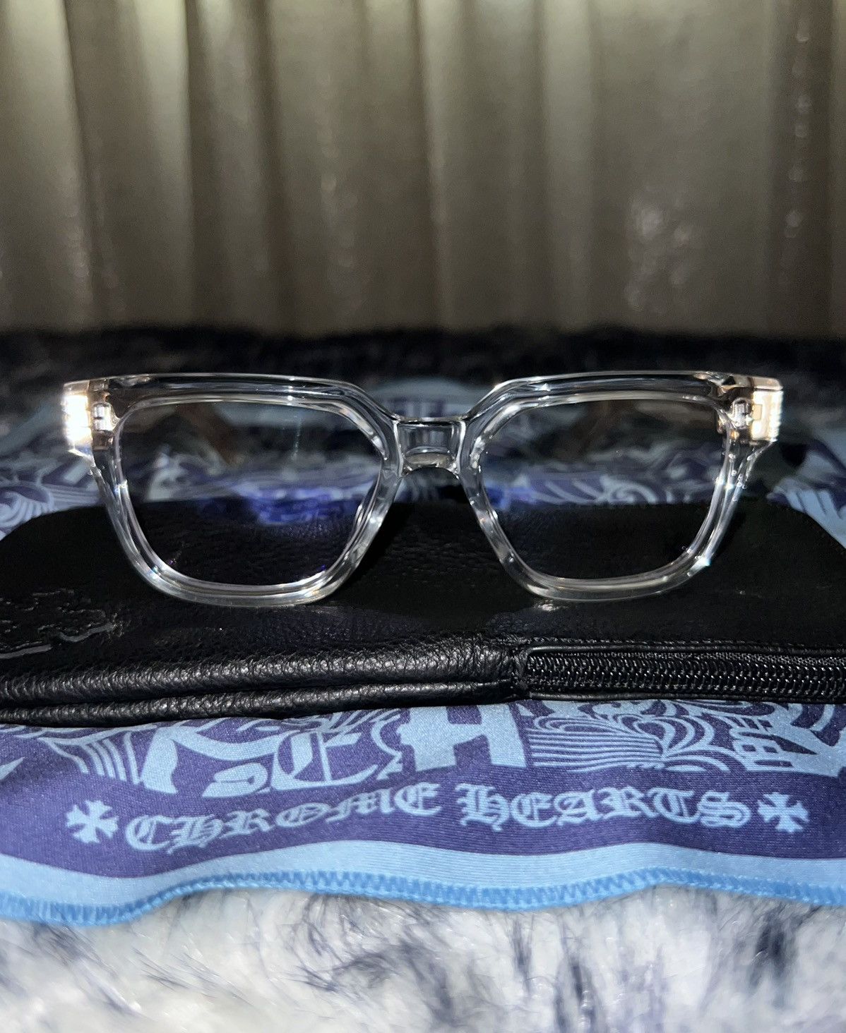 Chrome Hearts RARE‼️🔥 Chrome Hearts Vagillionaire 2 Crystal Clear Glasses Size ONE SIZE - 7 Thumbnail