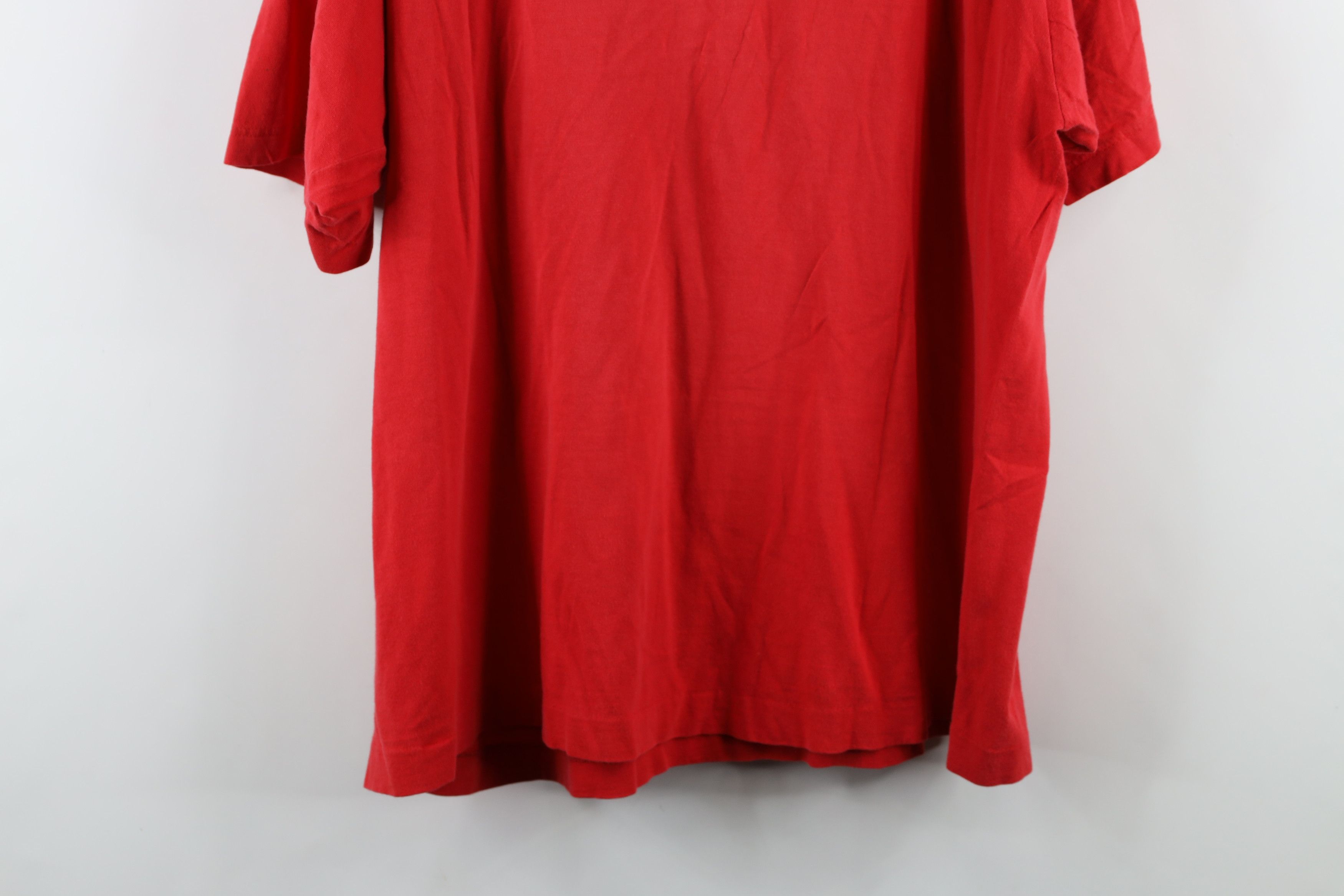 Vintage Vintage 90s Streetwear Baggy Pocket T-Shirt Red Cotton USA Size US XL / EU 56 / 4 - 11 Thumbnail