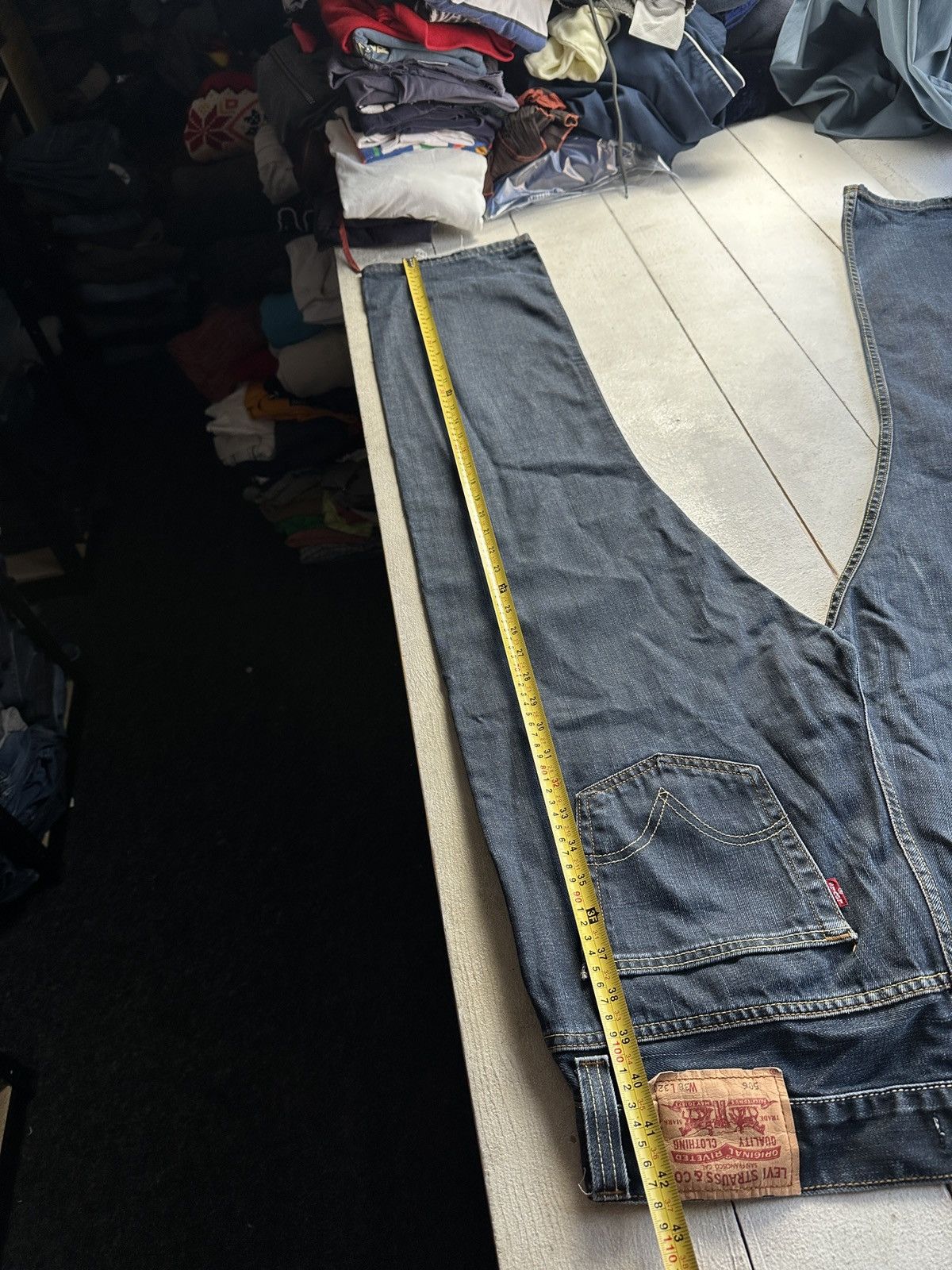 Levi's 🚨Vintage 90s Levis Jeans 506 LEGEND y2k dark Wash Denim Size US 35 - 14 Thumbnail