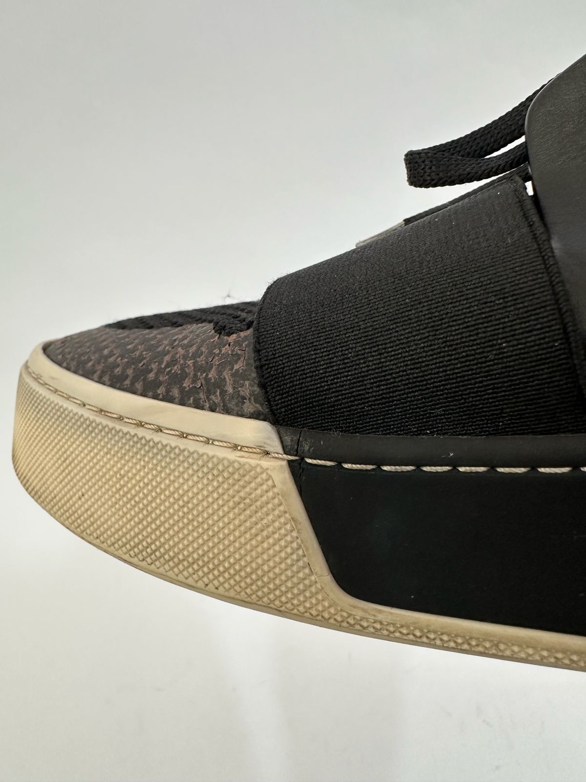 Balenciaga Balenciaga Leather/Mesh High Top Sneaker Size 40 EU Size US 7 / EU 40 - 8 Thumbnail