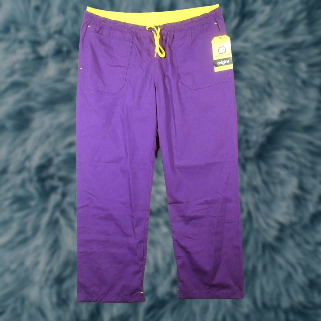 Vintage WonderWink Scrub Pants Adult Mens XL Eggplant 32 Inseam NEW NWT Size US 36 / EU 52 - 1 Thumbnail