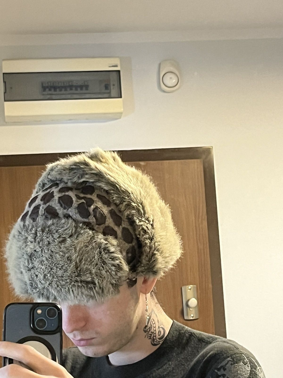 Vintage Made in France vintage ushanka hat sick Panther print Size ONE SIZE - 6 Thumbnail