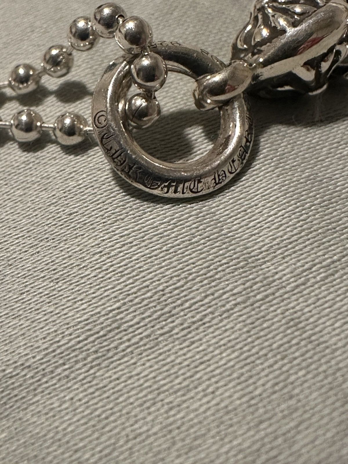 Chrome Hearts Chrome hearts Tiny Ch Cross Charm with ball Chain Size ONE SIZE - 5 Thumbnail