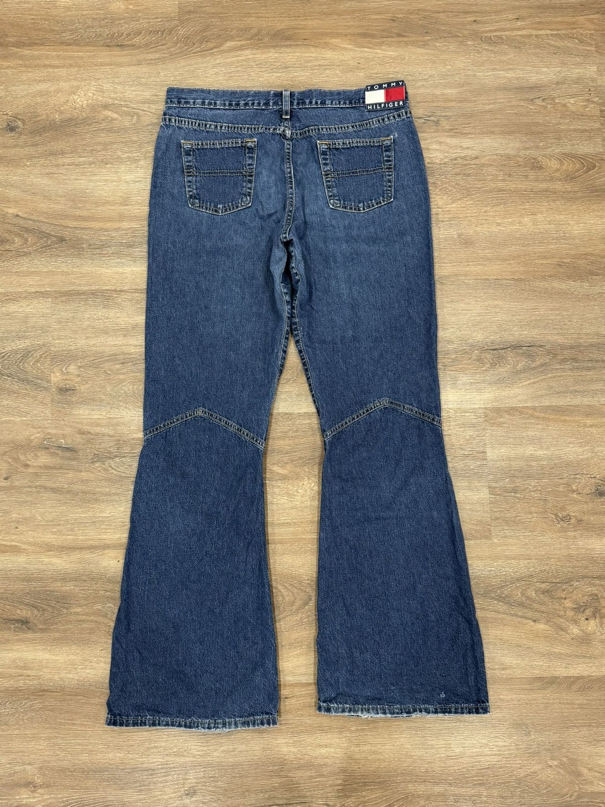 Tommy Hilfiger × Tommy Jeans × Vintage 90’s Tommy Hilfiger Bell Bottom Flare Jeans Size US 31 - 2 Thumbnail