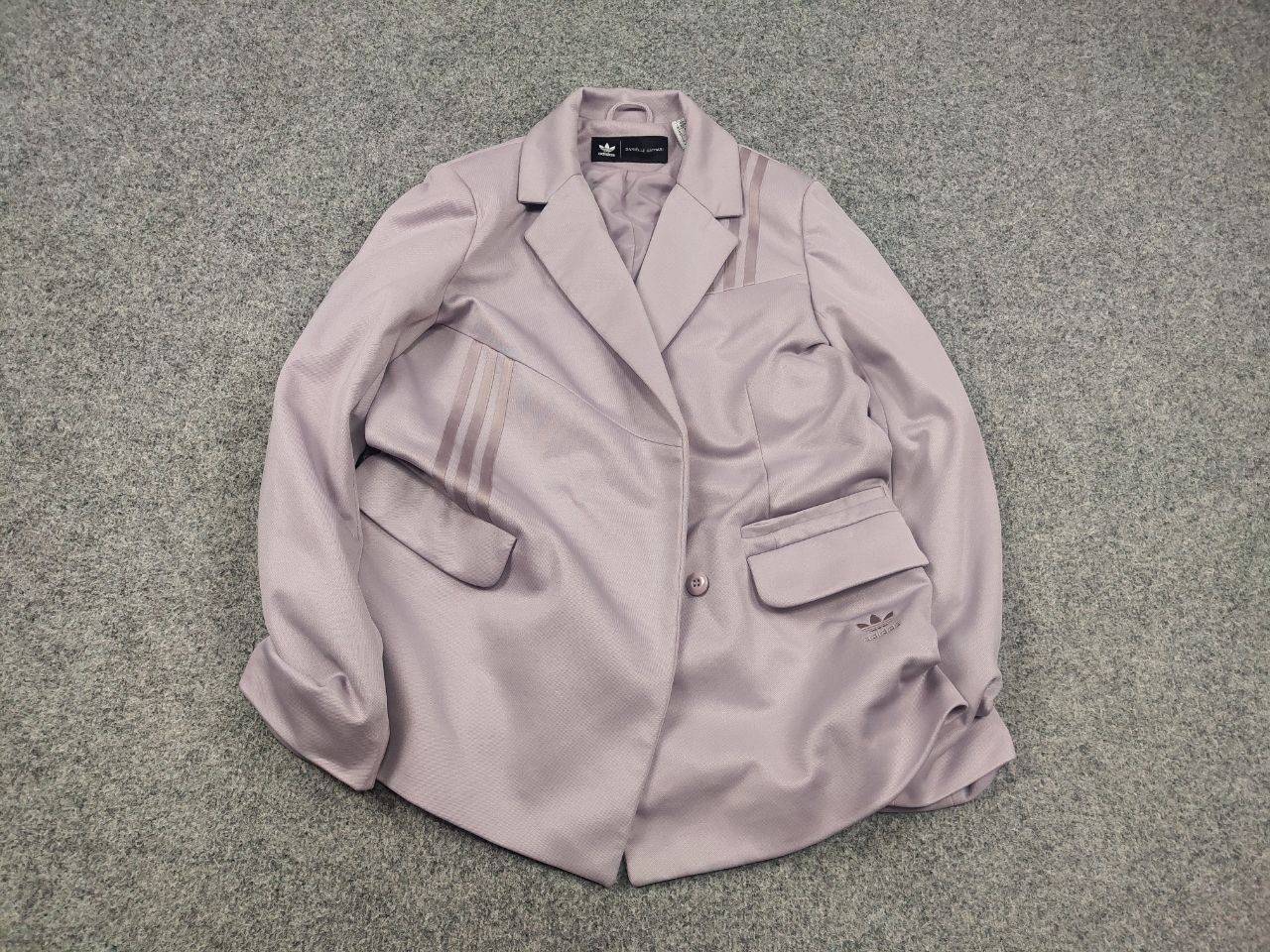 Adidas Danielle Cathari lavender asymmetric Blazer jacket