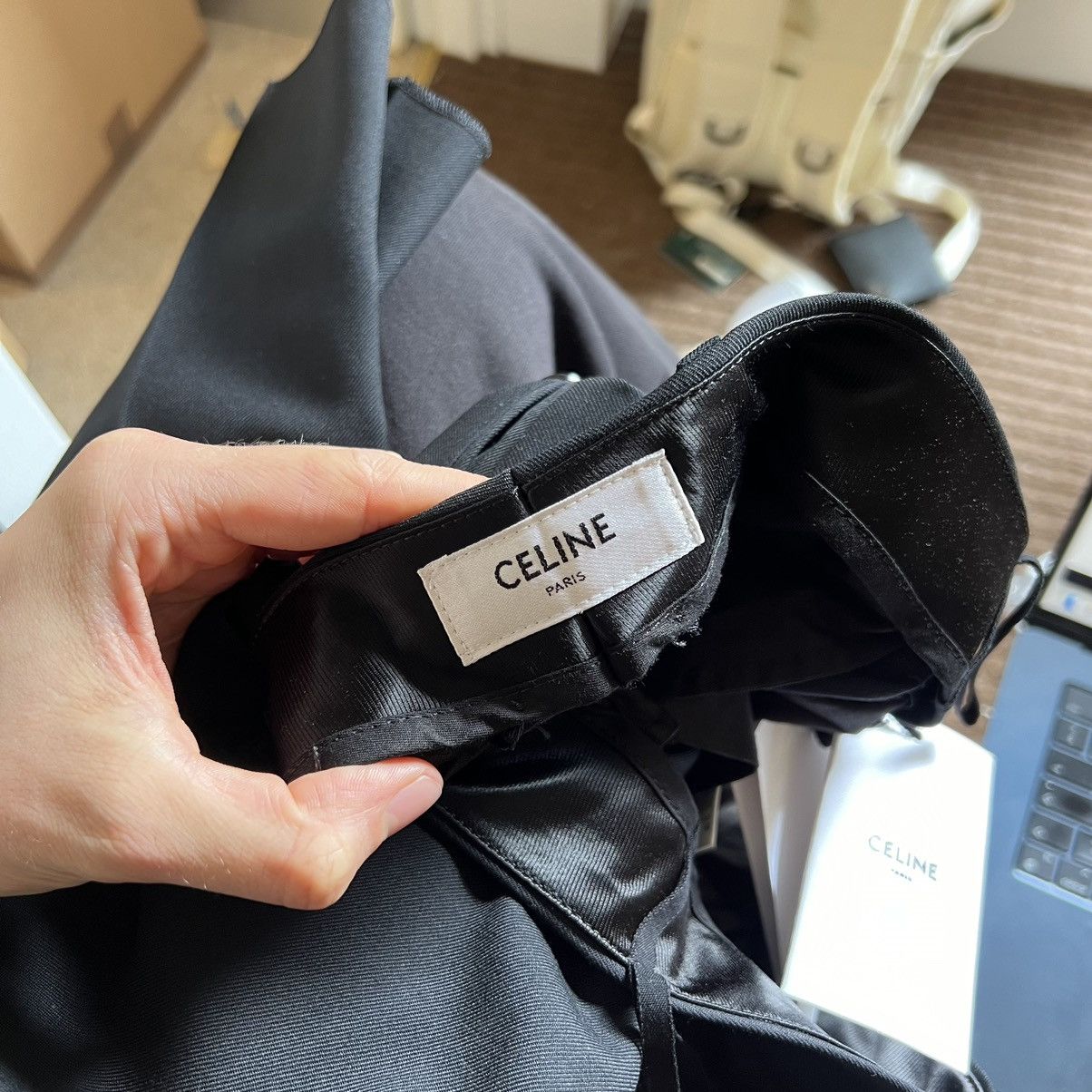Celine 2P085650D.38NO Classic Pants in Wool Gabardine Size 50R - 5 Thumbnail