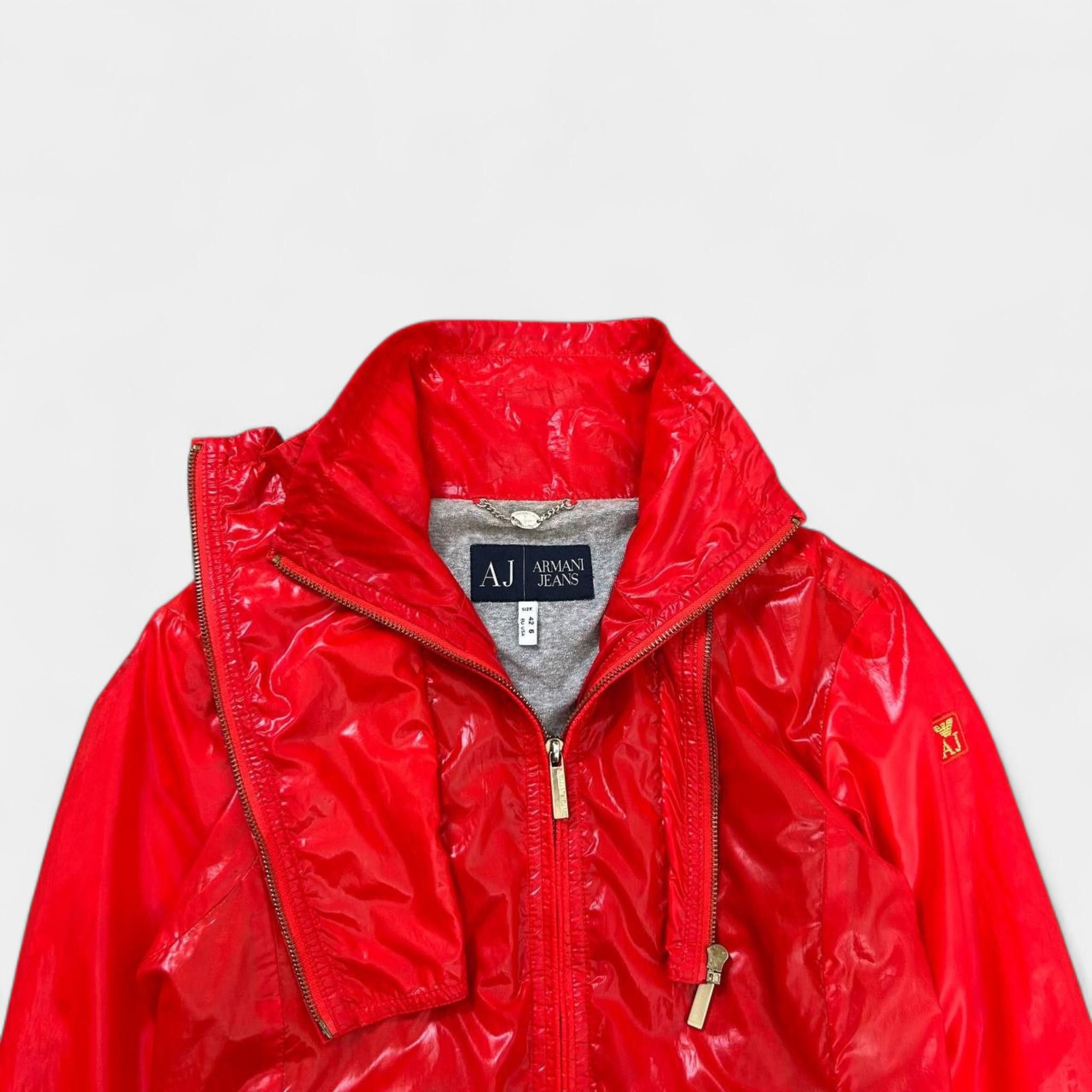 Armani Armani Red Nylon Jacket Size US S / EU 44-46 / 1 - 3 Thumbnail