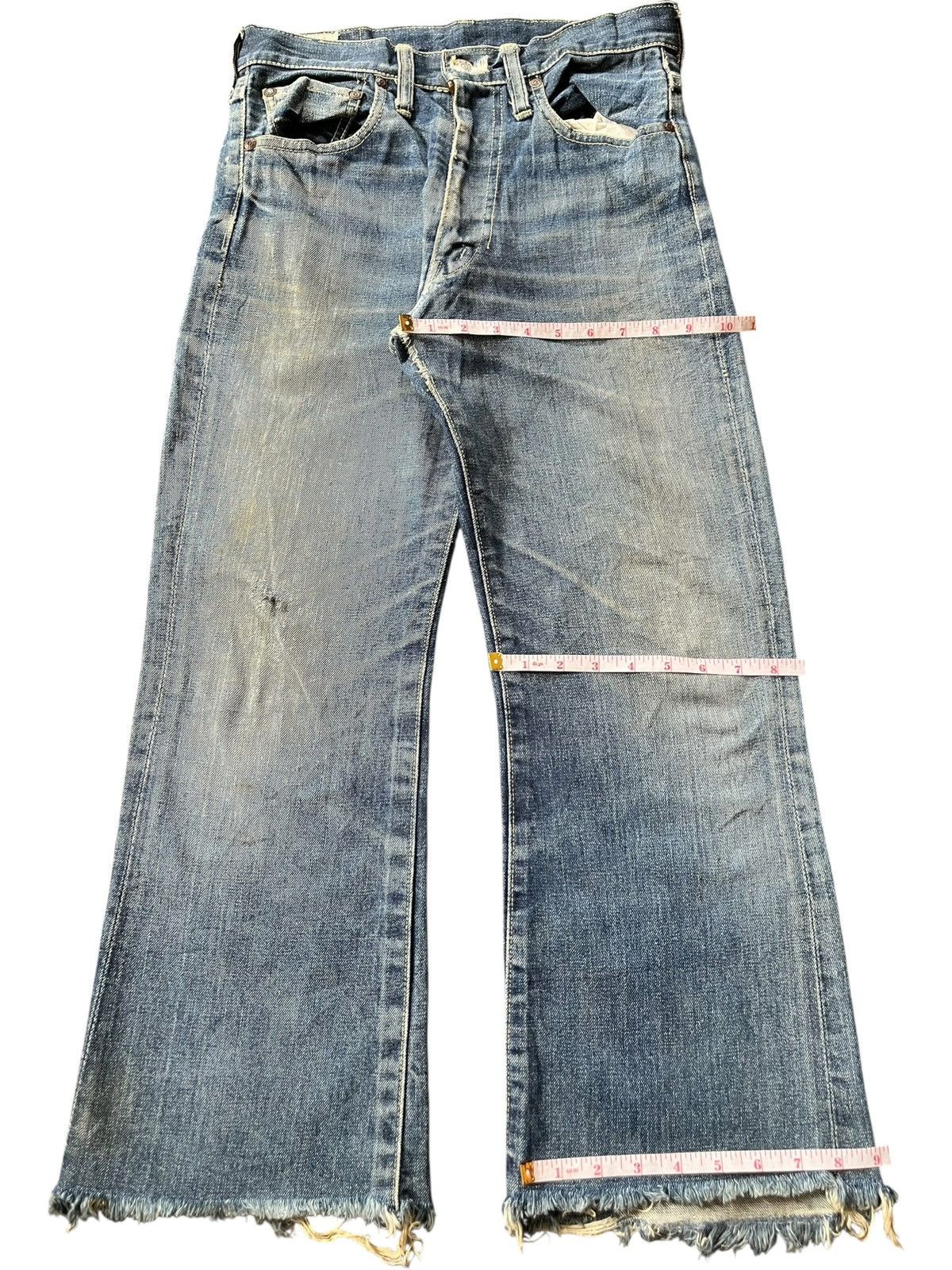 Hysteric Glamour Vintage Bigstone Mud Wash Distressed Flare Jeans Size 28" / US 6 / IT 42 - 8 Thumbnail