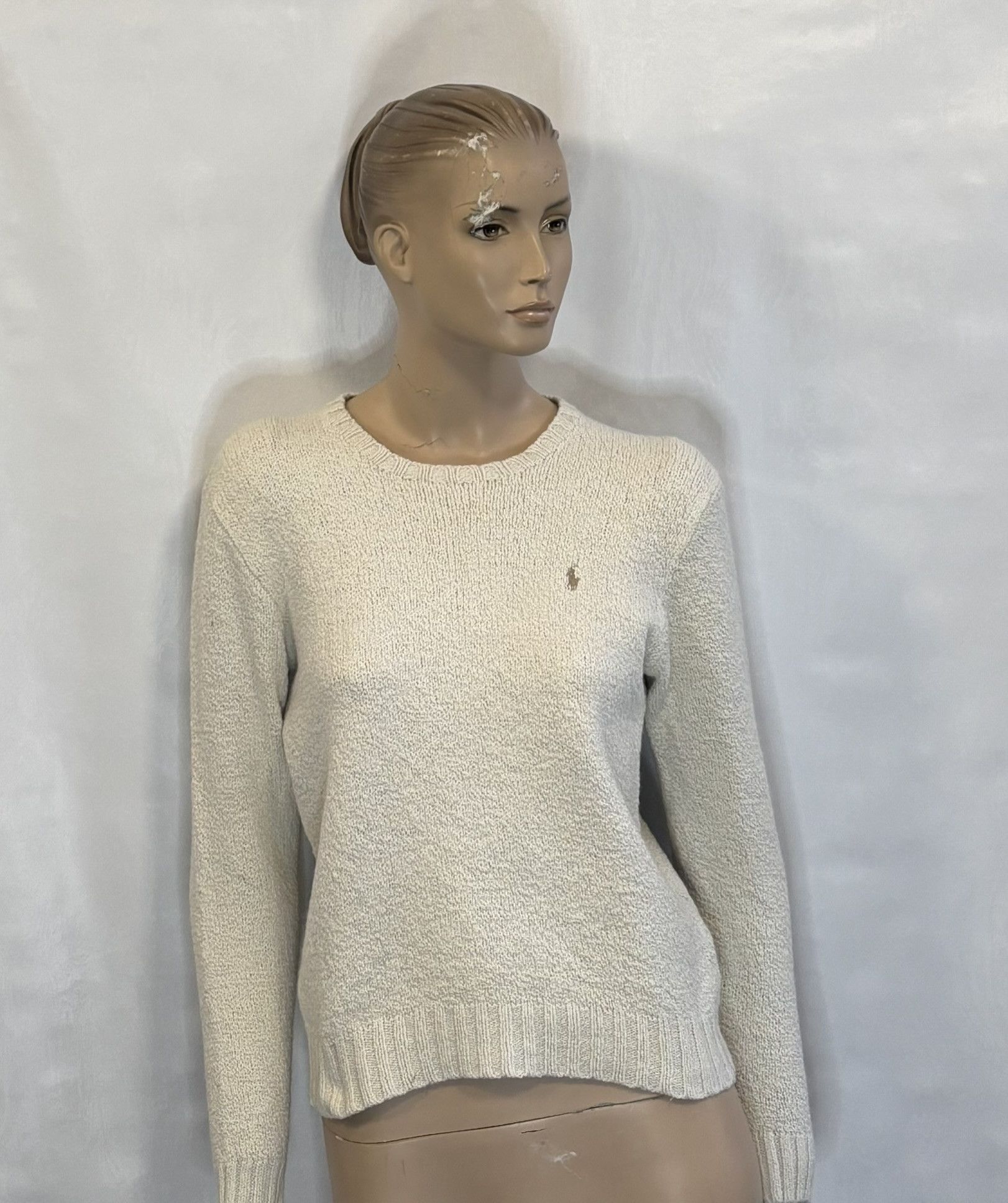 Polo Ralph Lauren Polo Ralph Lauren sweater Cream Wool Large Size L / US 10 / IT 46 - 1 Thumbnail