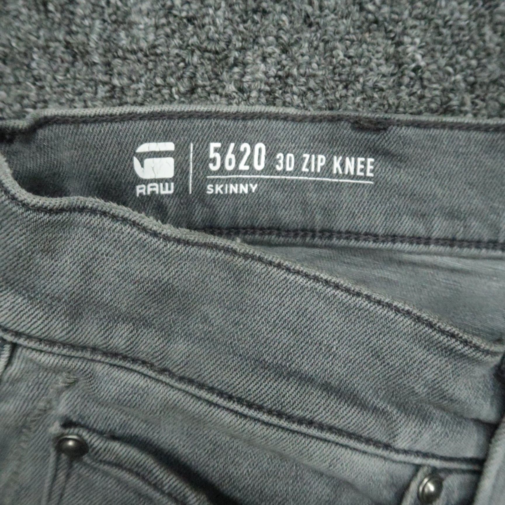 G-Star G Star Jeans Mens 38x32 Gray 5-Pocket Slim Denim Cotton 3D Zip Knee Arc Vintage: No Mens Size US 38 / EU 54 - 4 Thumbnail