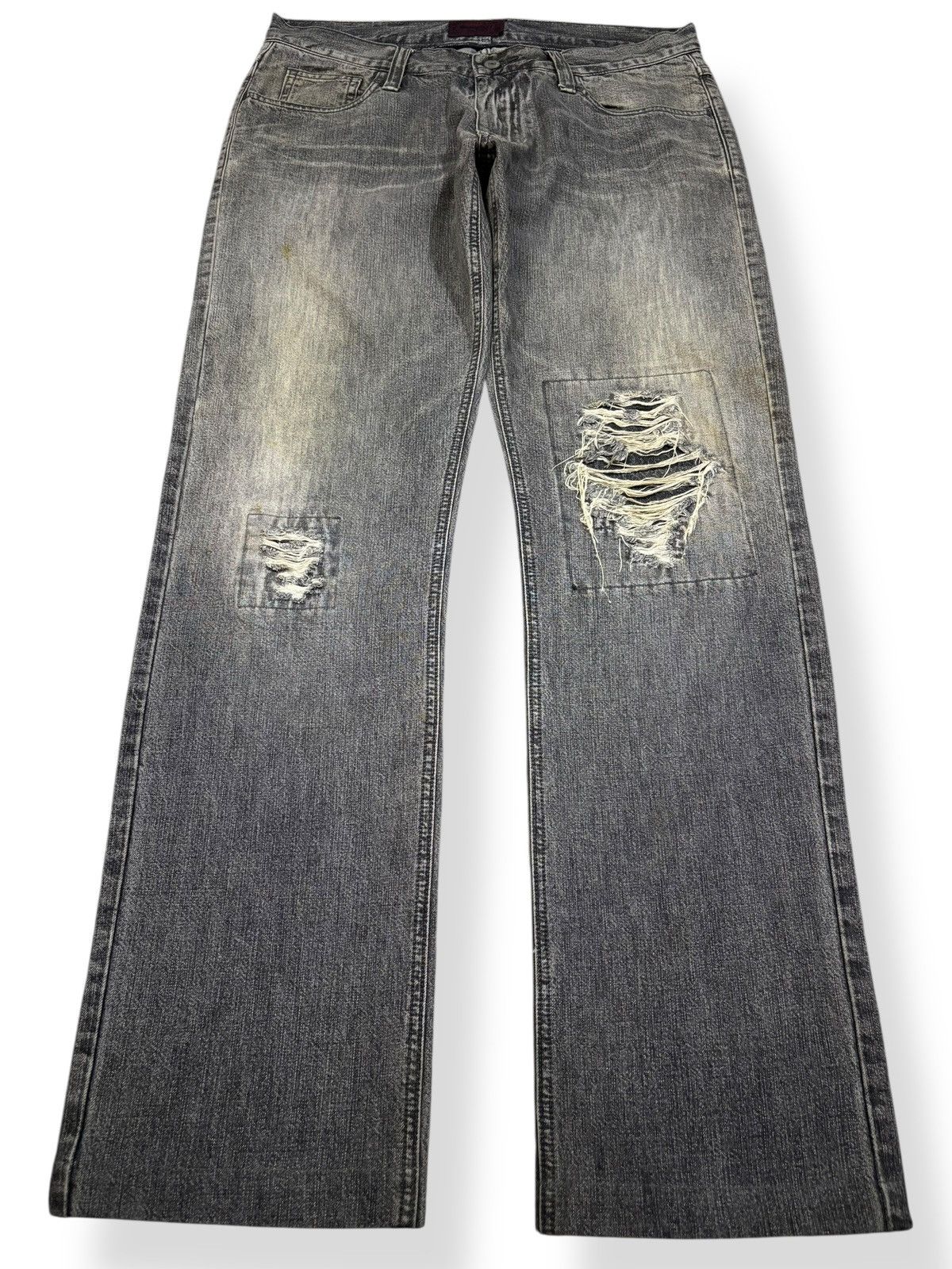 Japanese Brand Japanese Brand TMT Big Holiday Patchwork Distressed Jeans Size US 33 - 1 Thumbnail