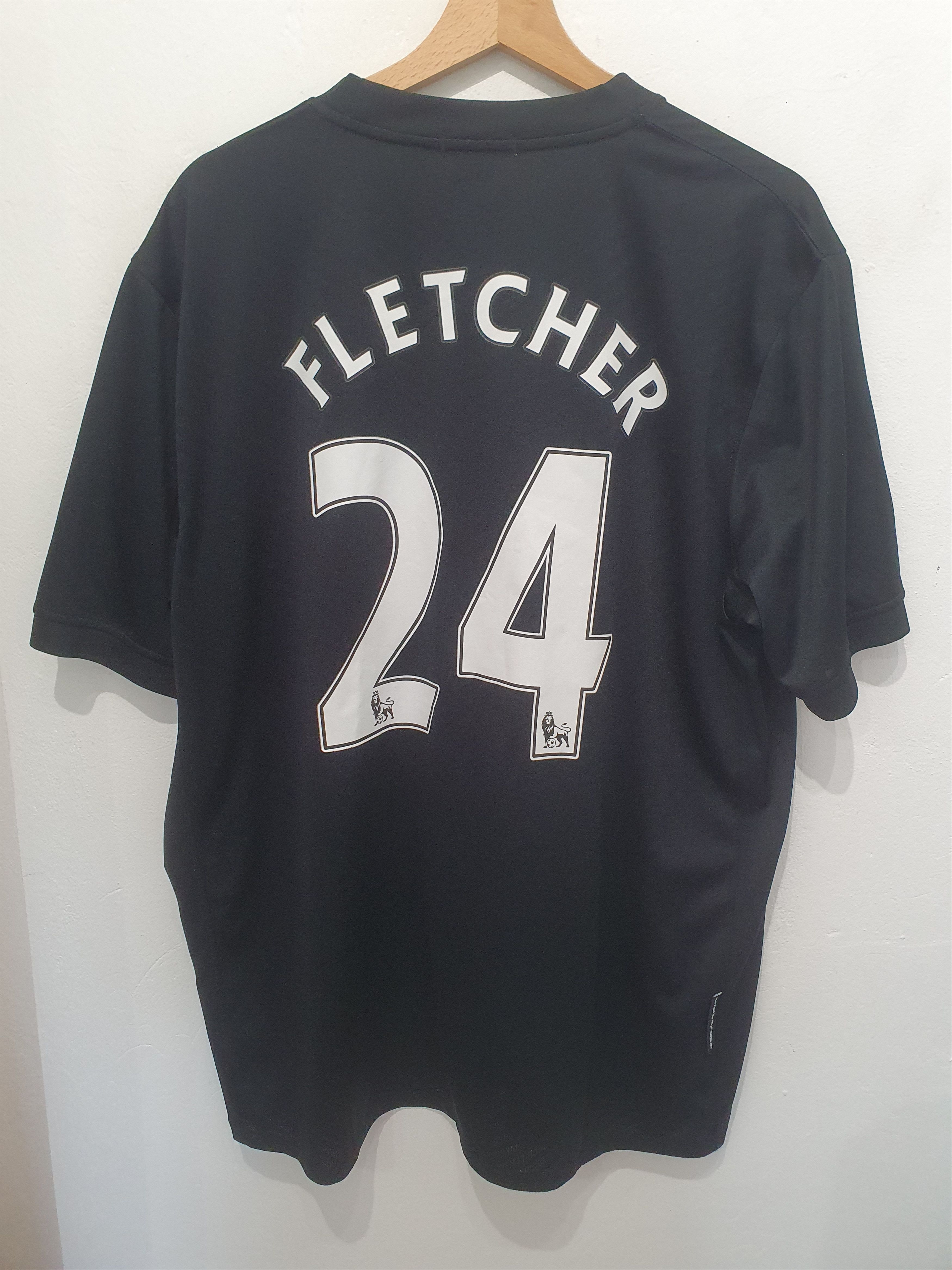 Image of Jersey x Manchester United Fletcher Manchester United 2009 2010 Size XL Nike in Black Dpm, Men's