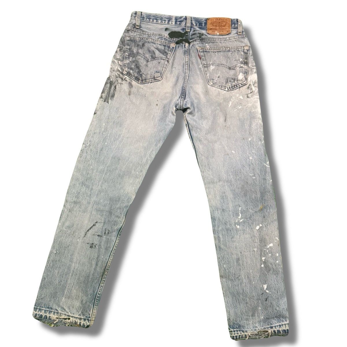 Levi's Vintage Clothing Levi’s 501xx – 1990s Paint-Splatter Distressed Denim Size US 30 / EU 46 - 2 Thumbnail