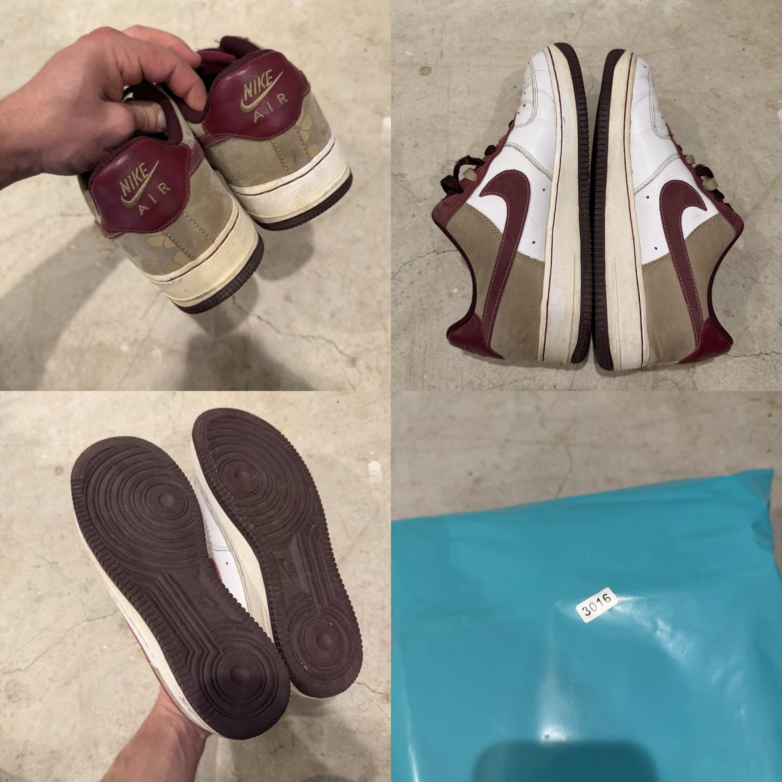 Nike VINTAGE Nike Air Force 1 82 Hawaii Flower Gold Maroon 315115-162 Womens 9.5 Sneakers Distress Size US 7 / IT 37 - 8 Thumbnail