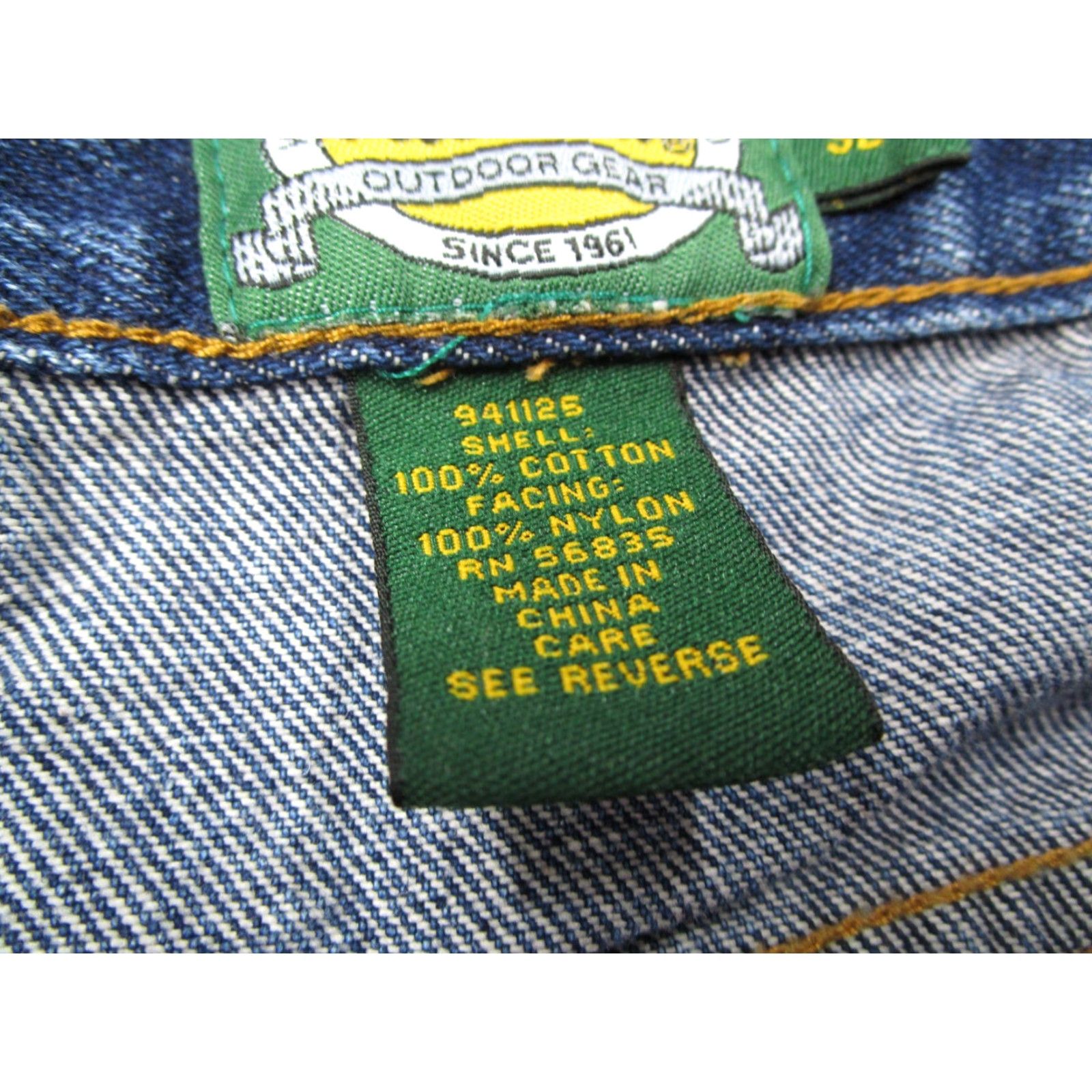 Vintage Cabela's Jeans Mens 36 Blue Straight Denim Workwear Brush Guard 5-Pocket Design Cotton Nylon Jeans Mens 36x32 Blue Vintage No Size US 36 / EU 52 - 4 Thumbnail