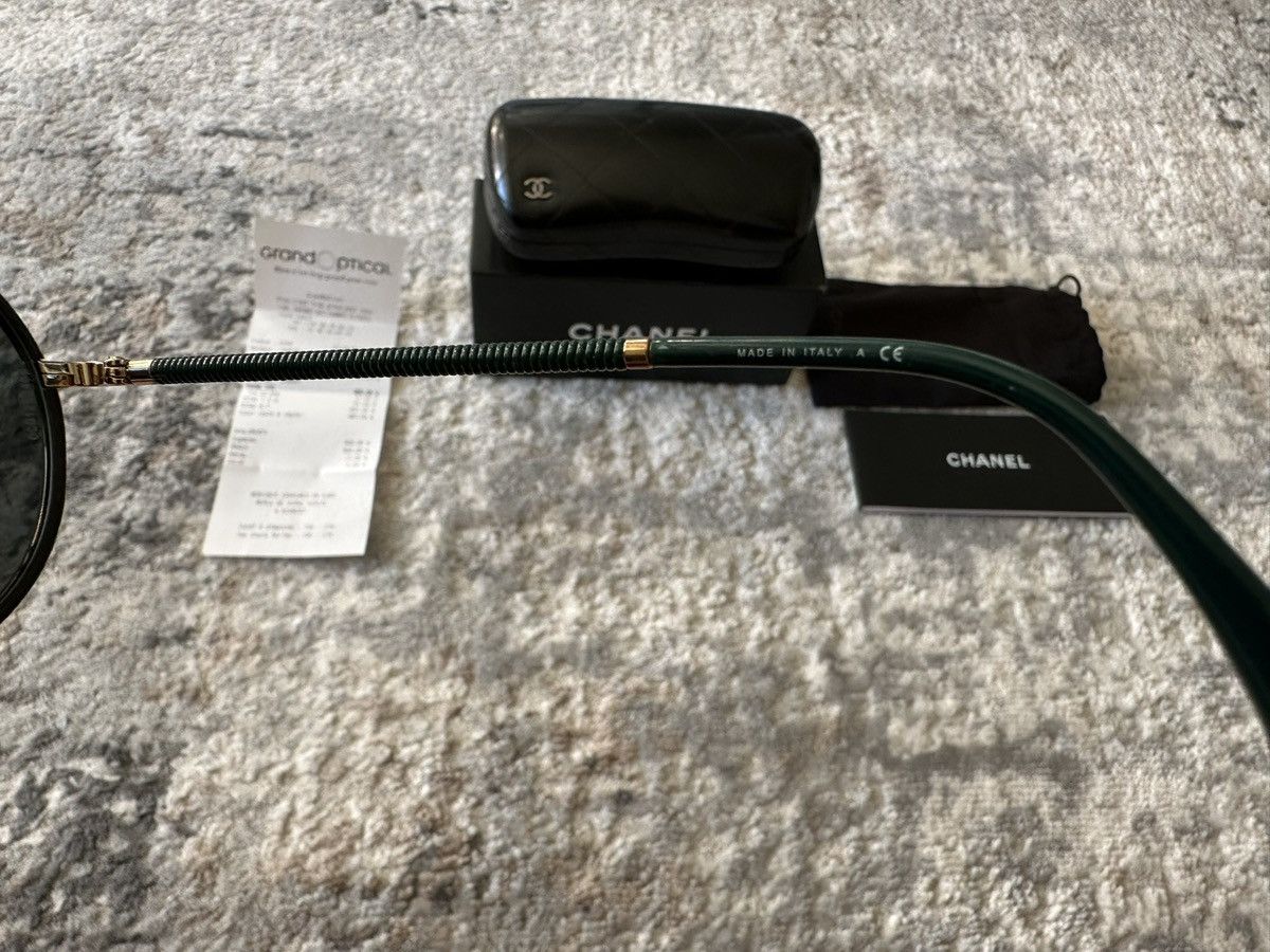 Chanel CHANEL Round Pilot Sunglasses 4228-Q Dark Green Size ONE SIZE - 13 Thumbnail