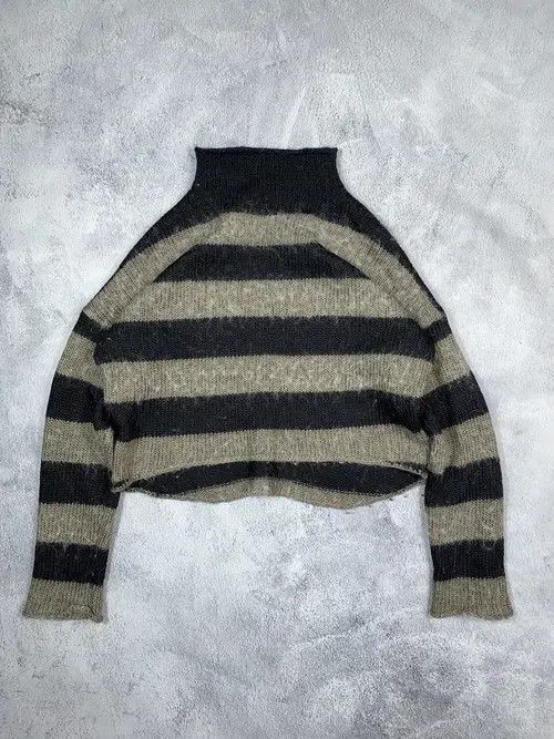 Japanese Brand × Vintage Y2K Vintage Striped Cropped Sweater Size ONE SIZE - 1 Thumbnail