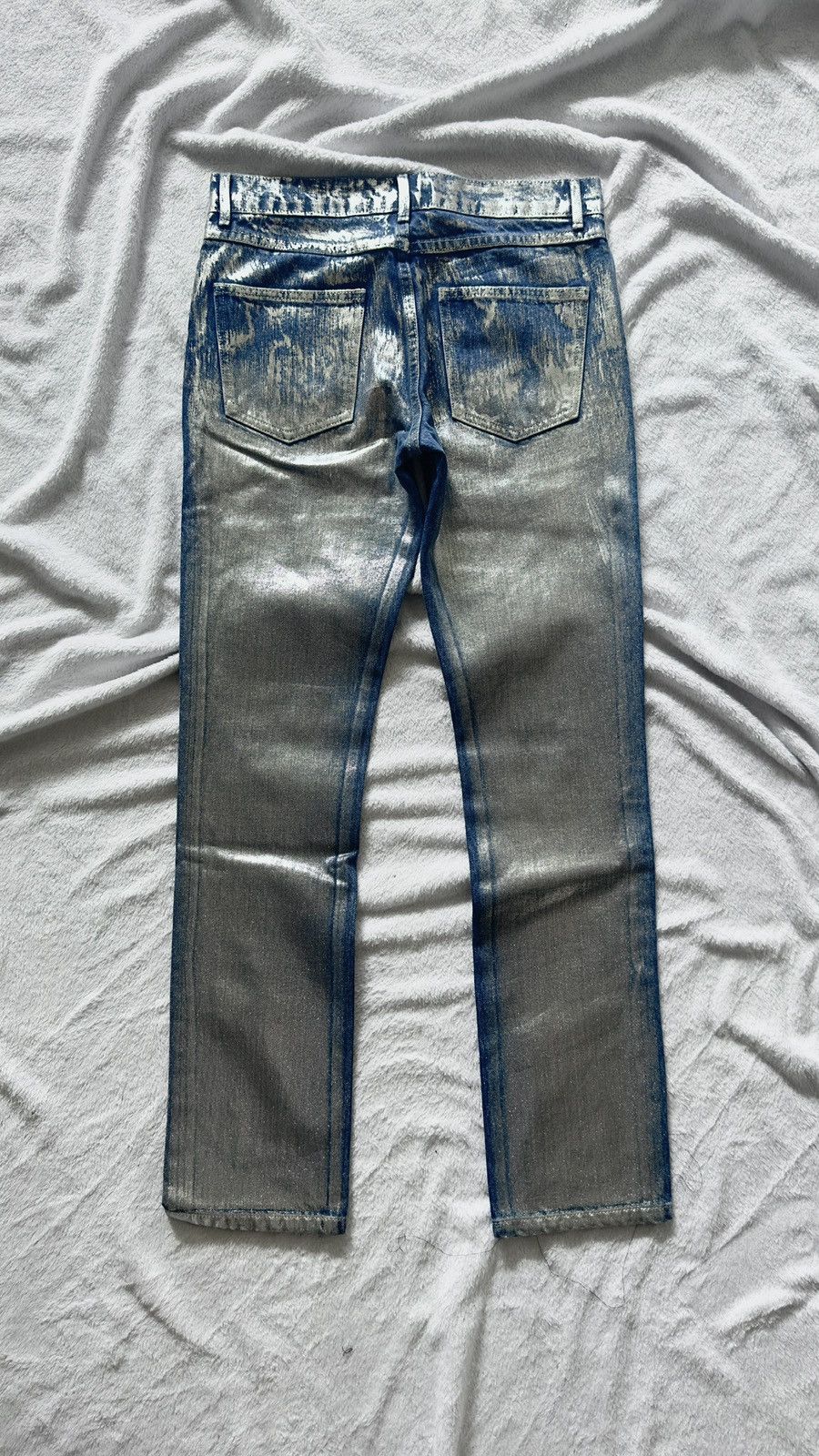 Japanese Brand hedi slimane luster metallic painted jeans Size US 32 / EU 48 - 2 Thumbnail