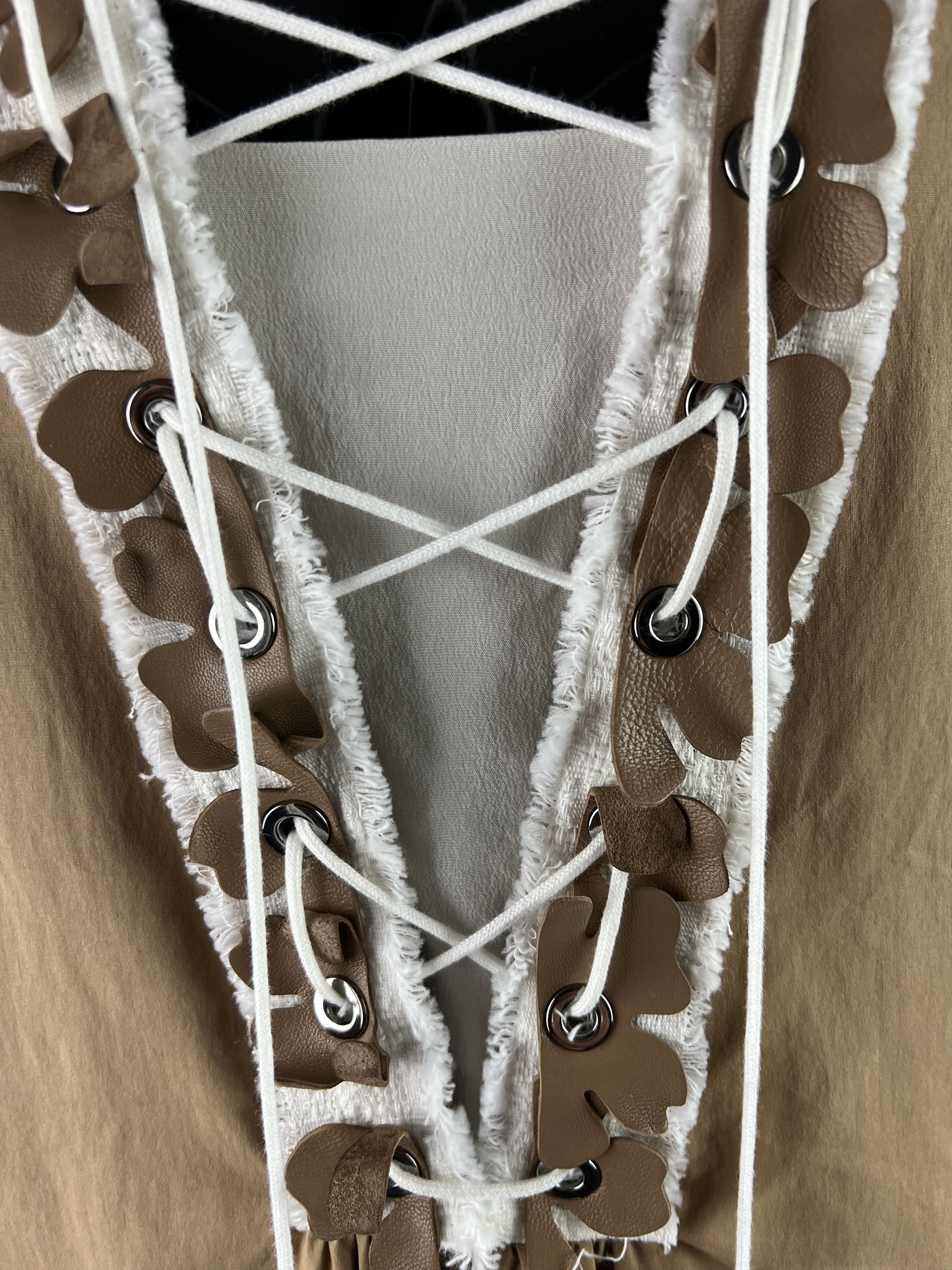 DOROTHEE SCHUMACHER Dorothee Schumacher Cotton/Silk/Leather Corset Dress Size 2 Size M / US 6-8 / IT 42-44 - 4 Thumbnail