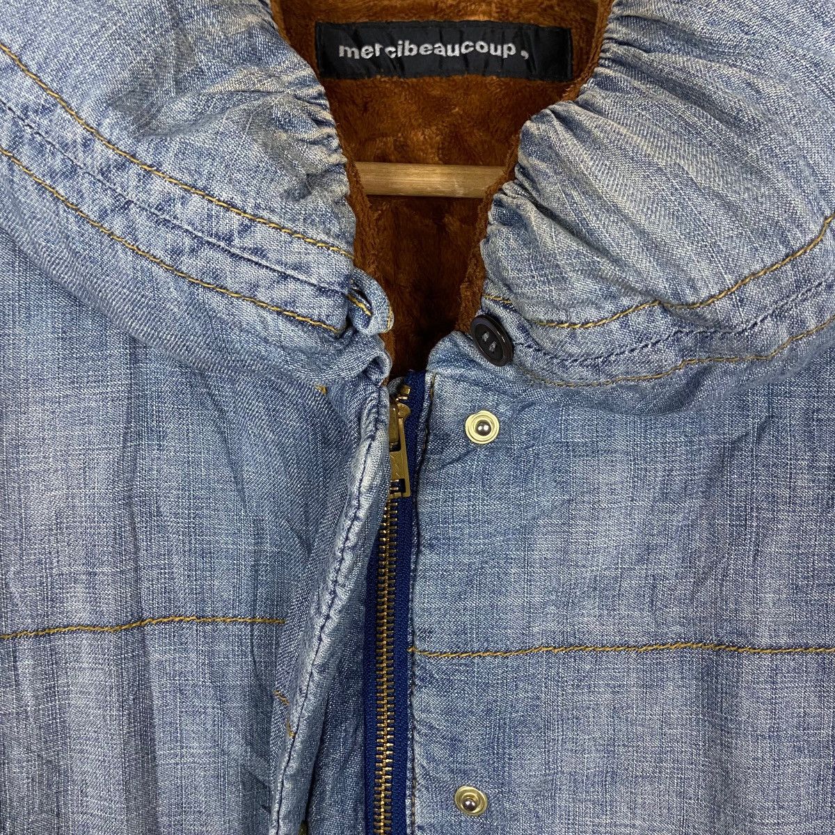 Vintage × mercibeaucoup Vintage Mercibeaucoup Quilted Sleeve Snap Button Full Zipper Size M / US 6-8 / IT 42-44 - 4 Thumbnail