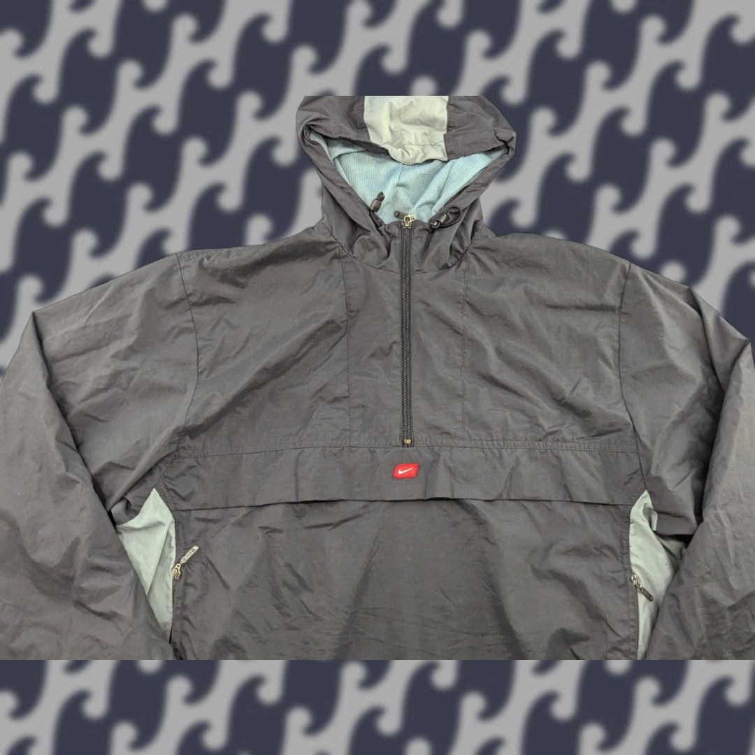 Nike Nike Central Logo Anorak Jacket Mens Small Gray Windbreaker 1/4 Zip Vintage Size US S / EU 44-46 / 1 - 1 Thumbnail