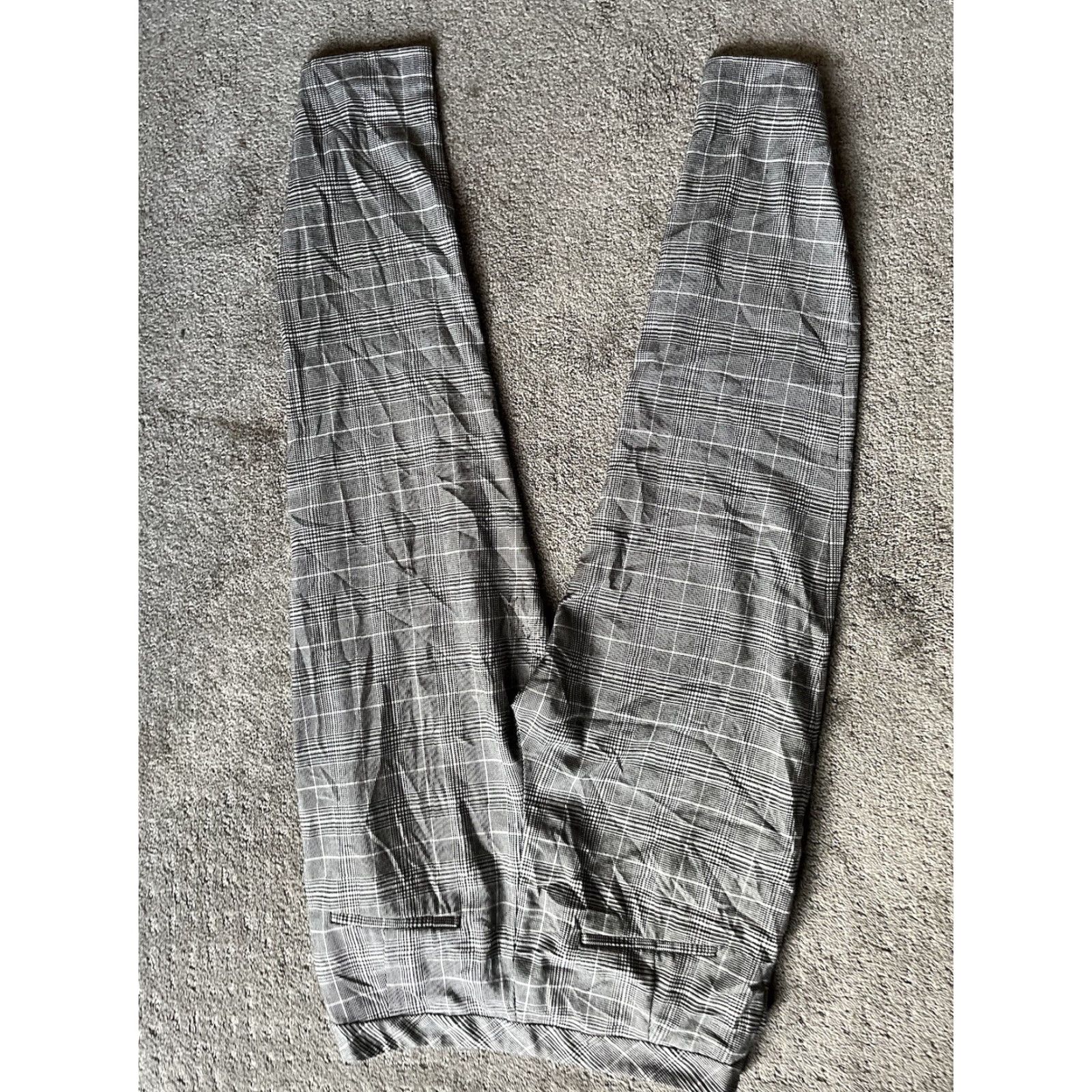 H&M H&M Gray Plaid Dress Pants Size 8 Regular Women's Size 30" / US 8 / IT 44 - 4 Thumbnail