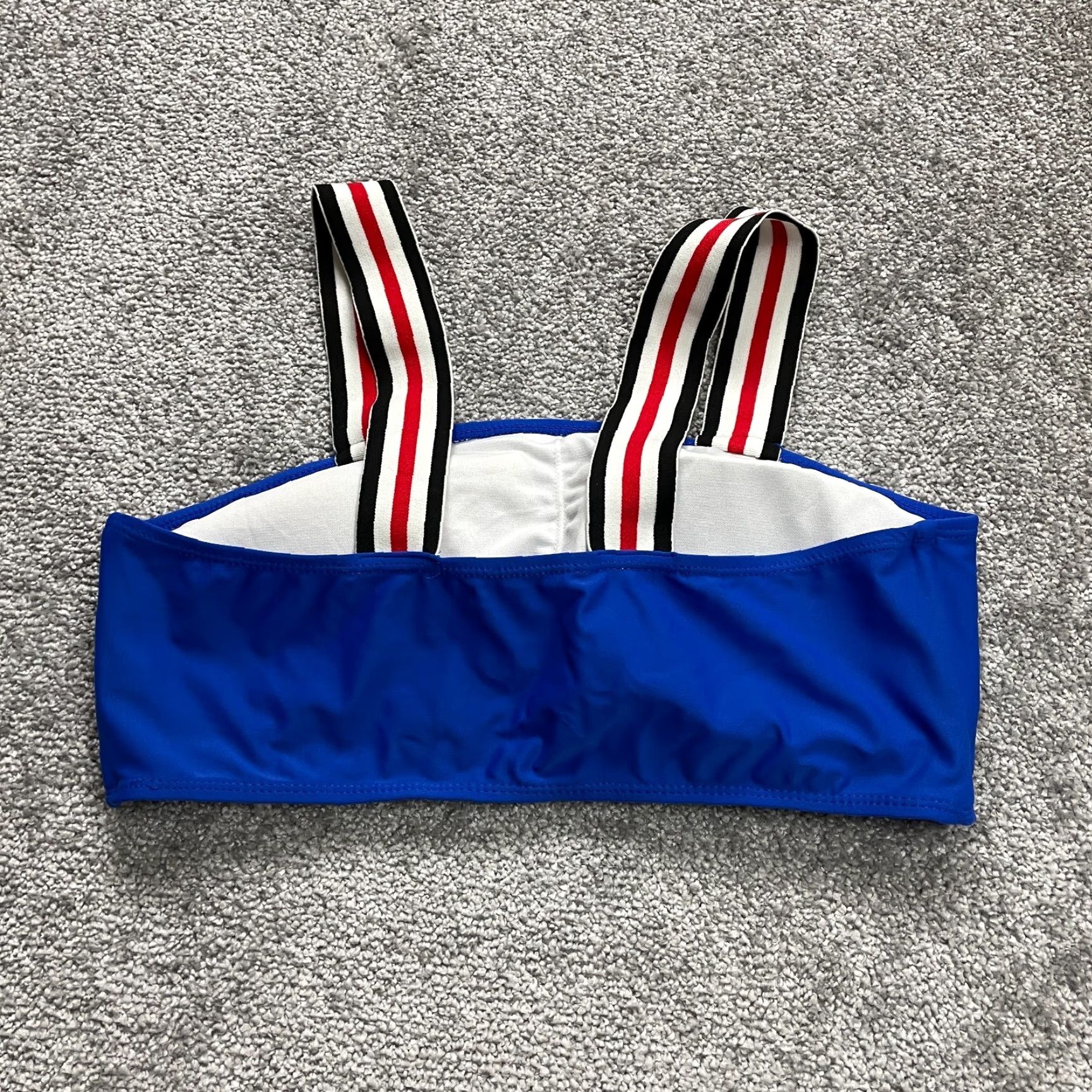 Vintage Unbranded Bikini Top Women’s L Blue Padded Wide Strap Beach Swimwear Top Size L / US 10 / IT 46 - 2 Thumbnail