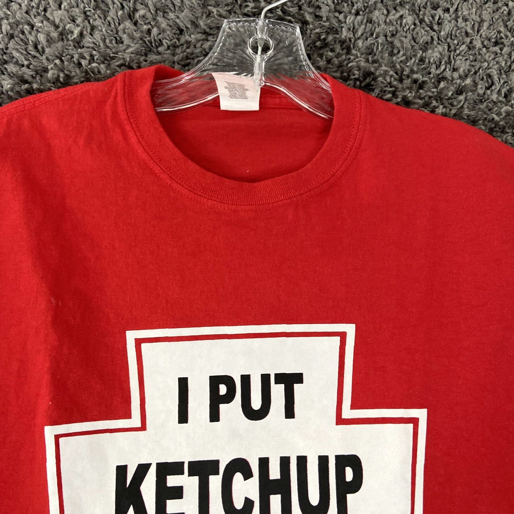 Gildan Gildan T-Shirt Mens M Red I Put Ketchup On My Ketchup St. Maarten Tshirt Side M Size US M / EU 48-50 / 2 - 4 Thumbnail